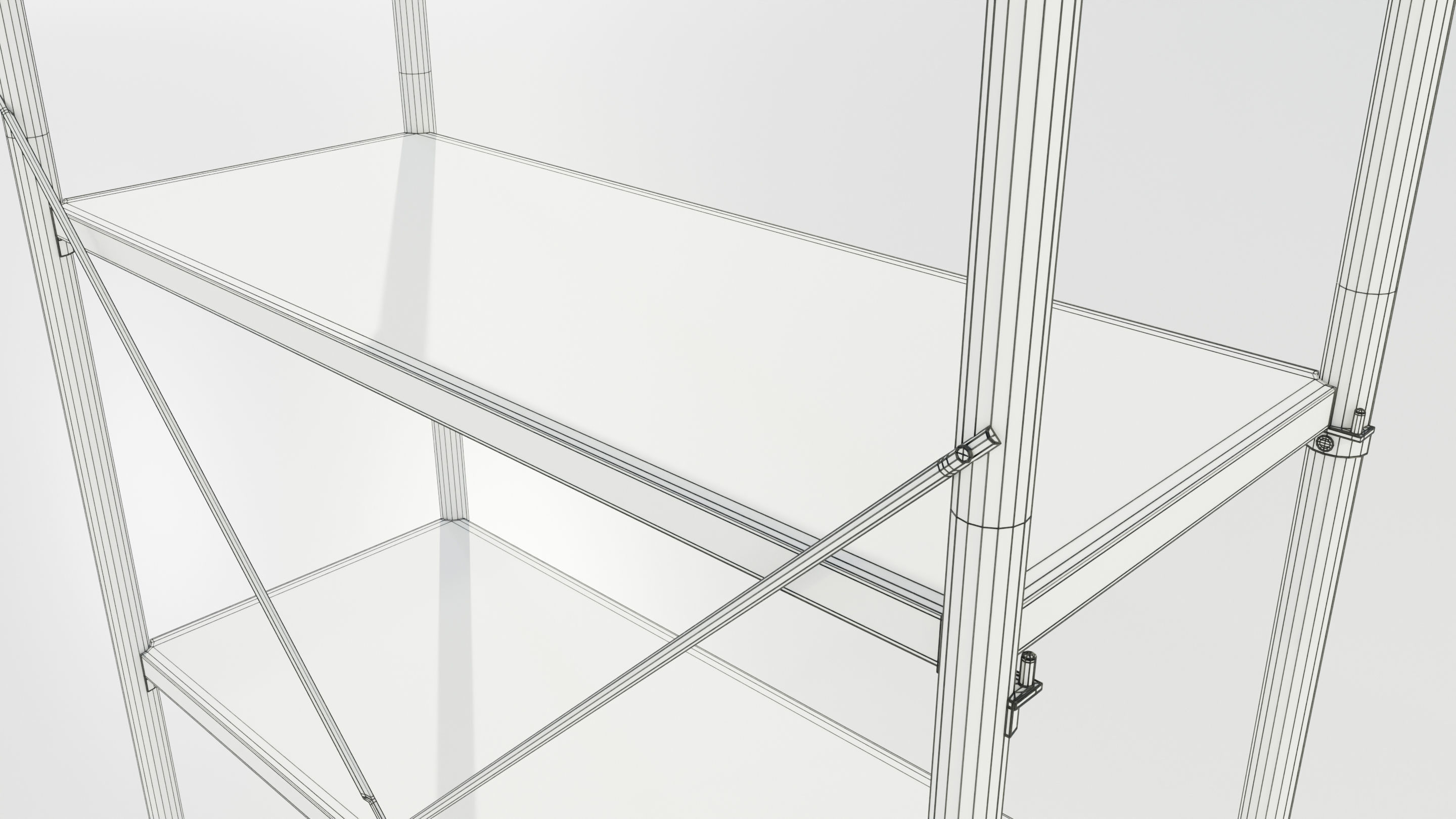 Wood-Metal Shelf 3D model_17