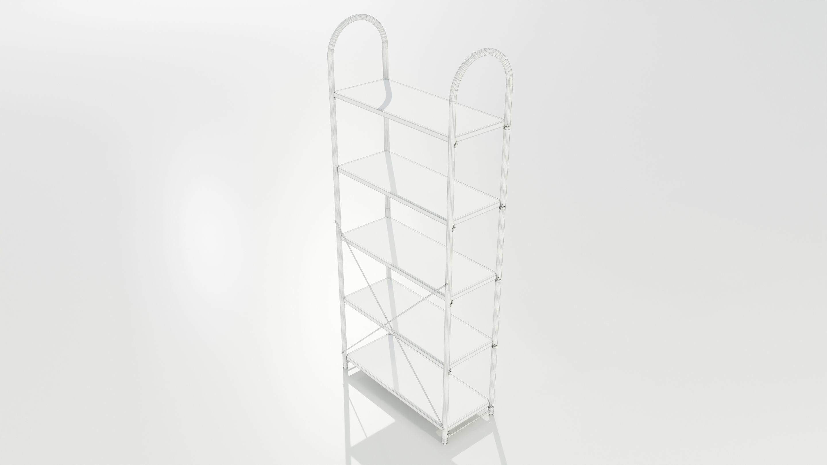 Wood-Metal Shelf 3D model_15