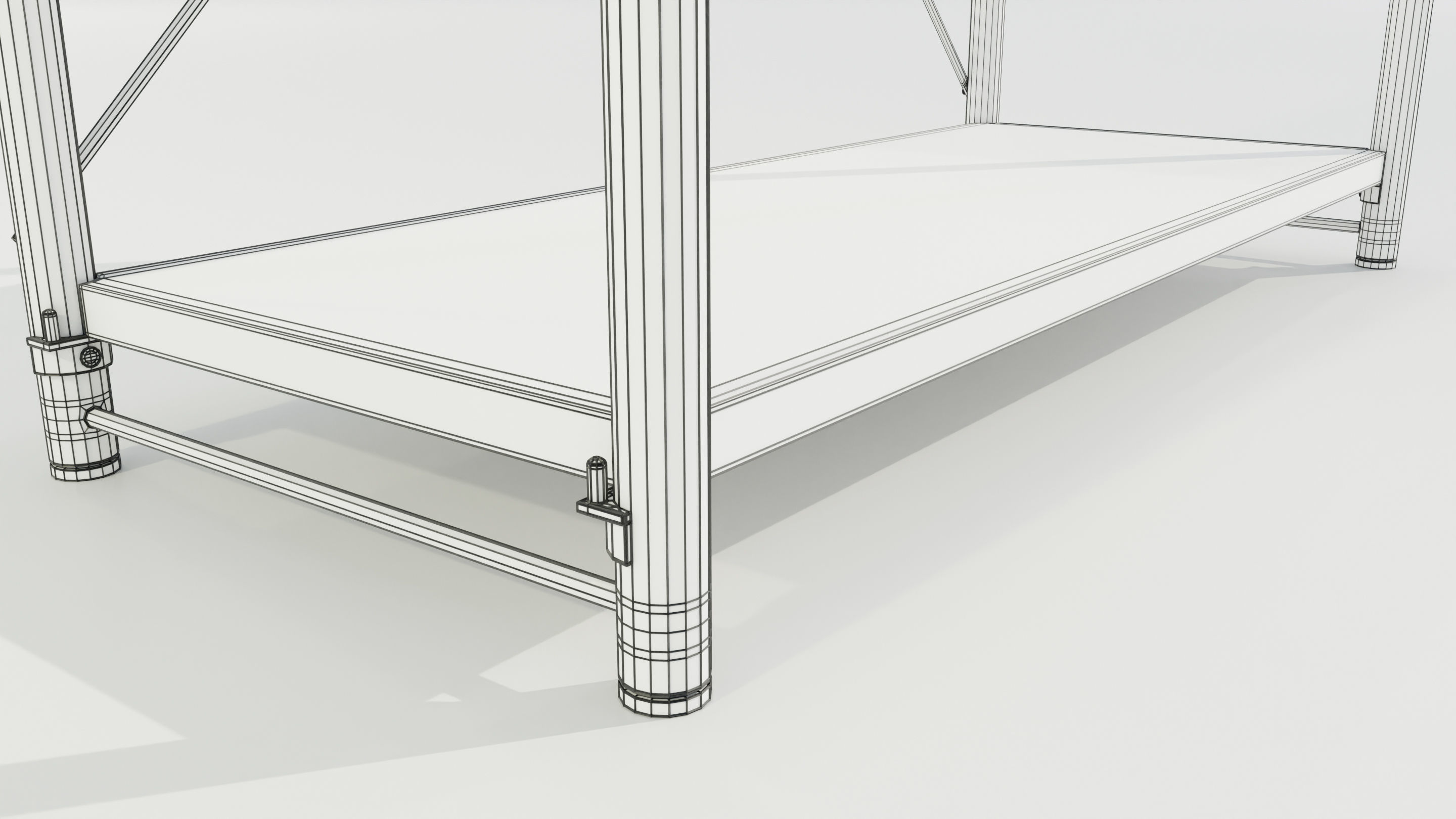 Wood-Metal Shelf 3D model_18