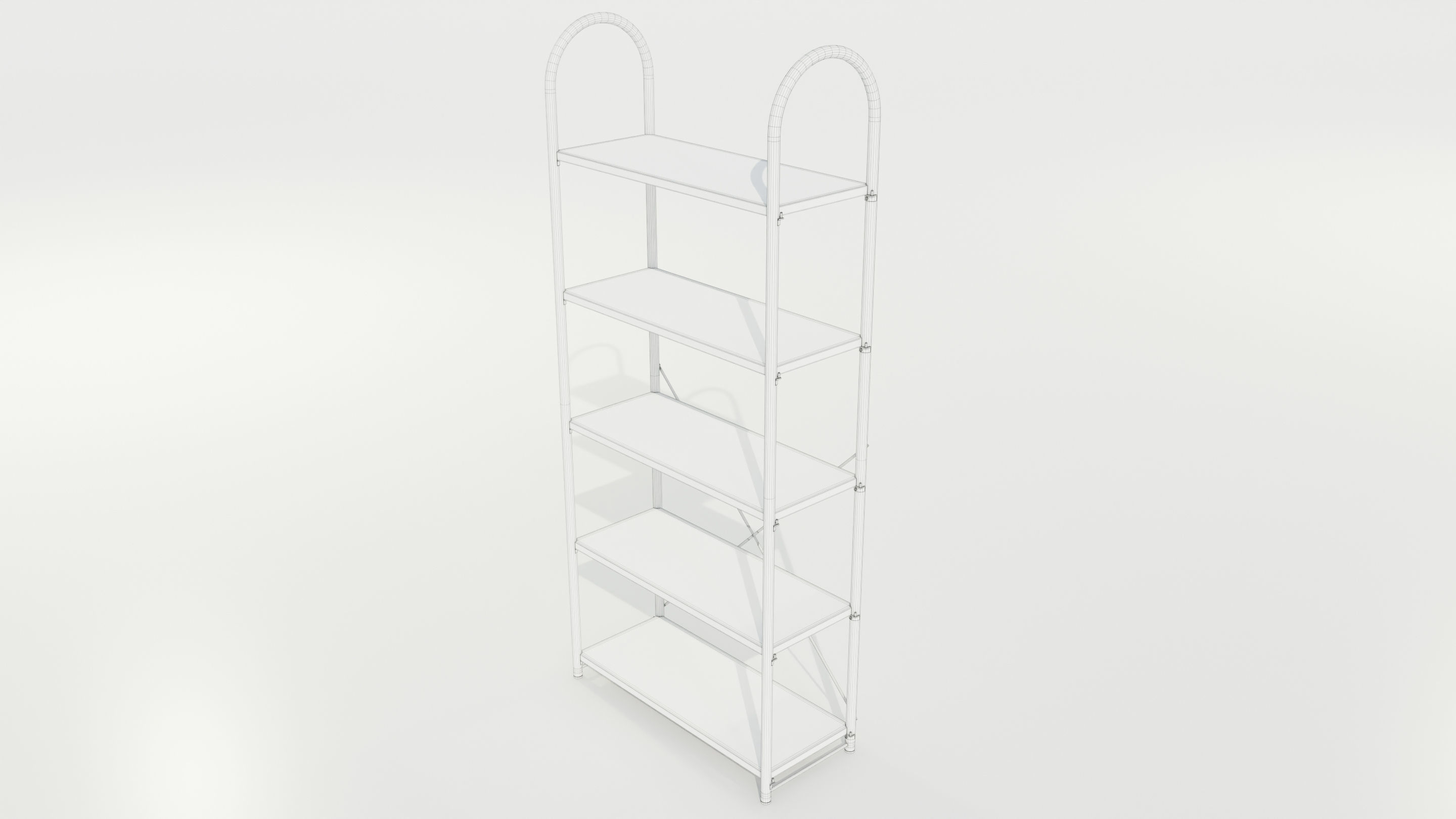 Wood-Metal Shelf 3D model_13