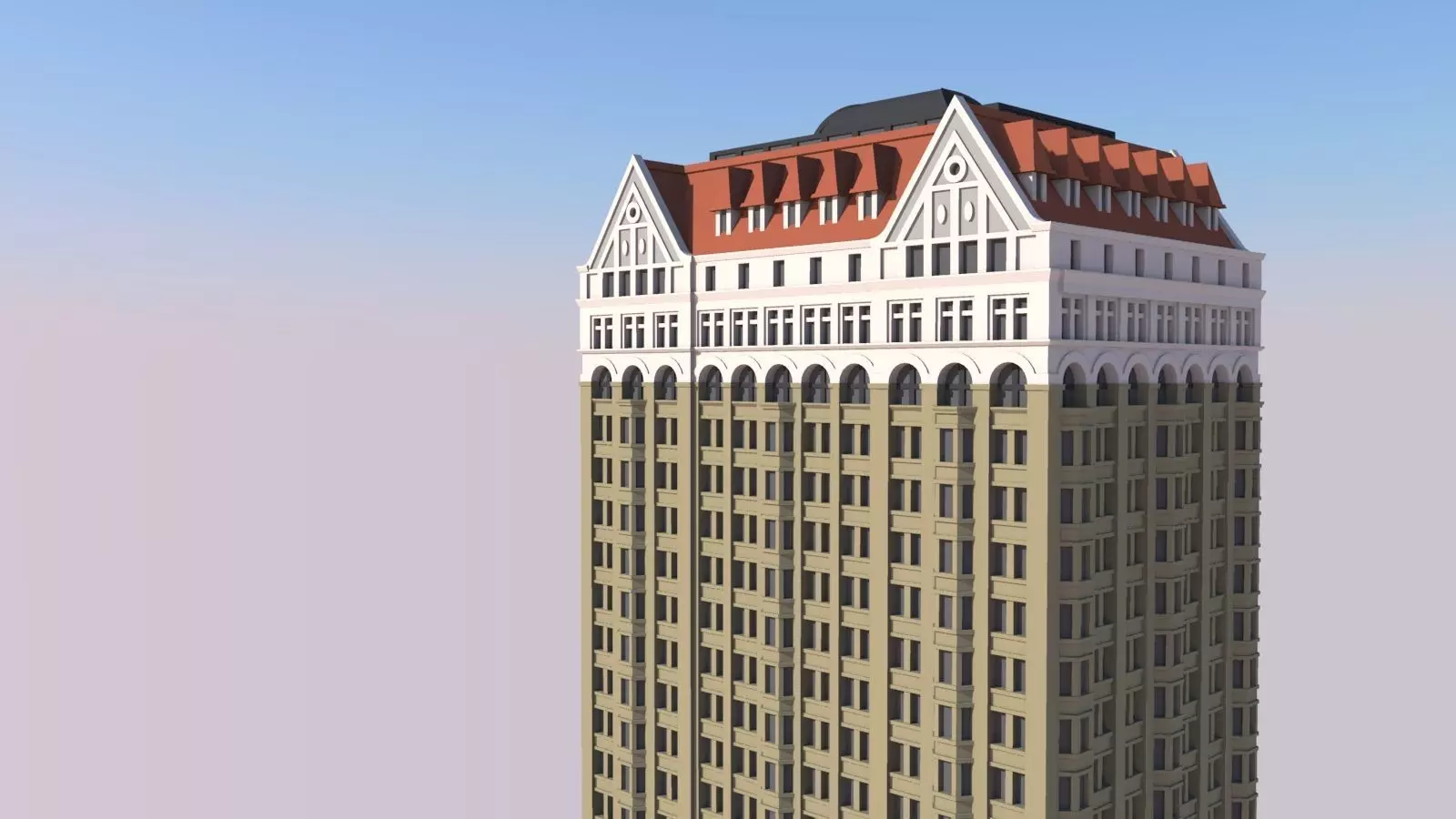 Chicago Masonic Temple 3D print model_0