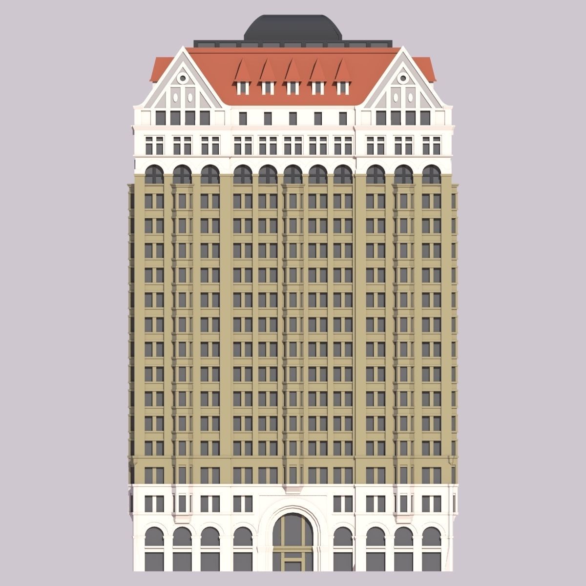 Chicago Masonic Temple 3D print model_2