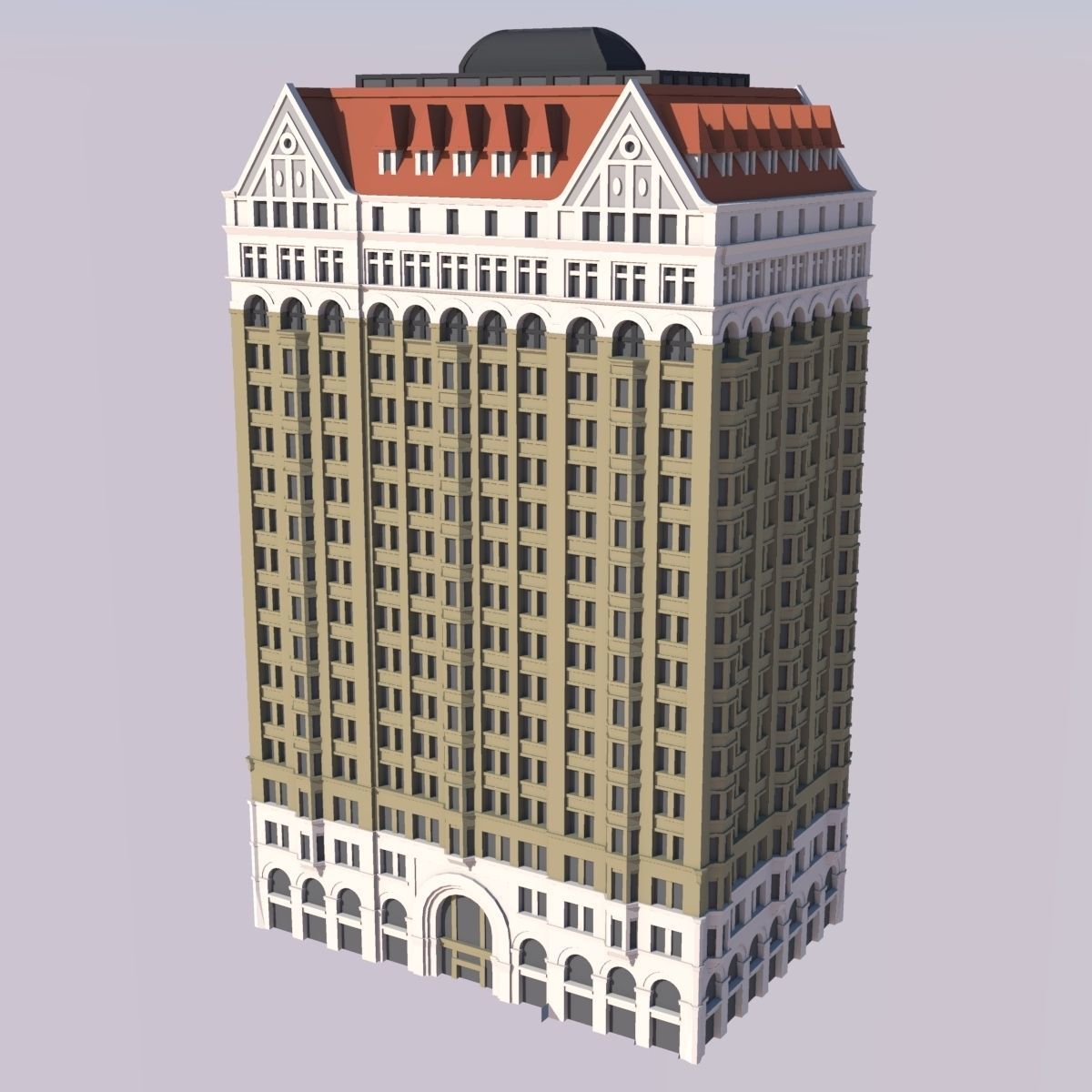 Chicago Masonic Temple 3D print model_1