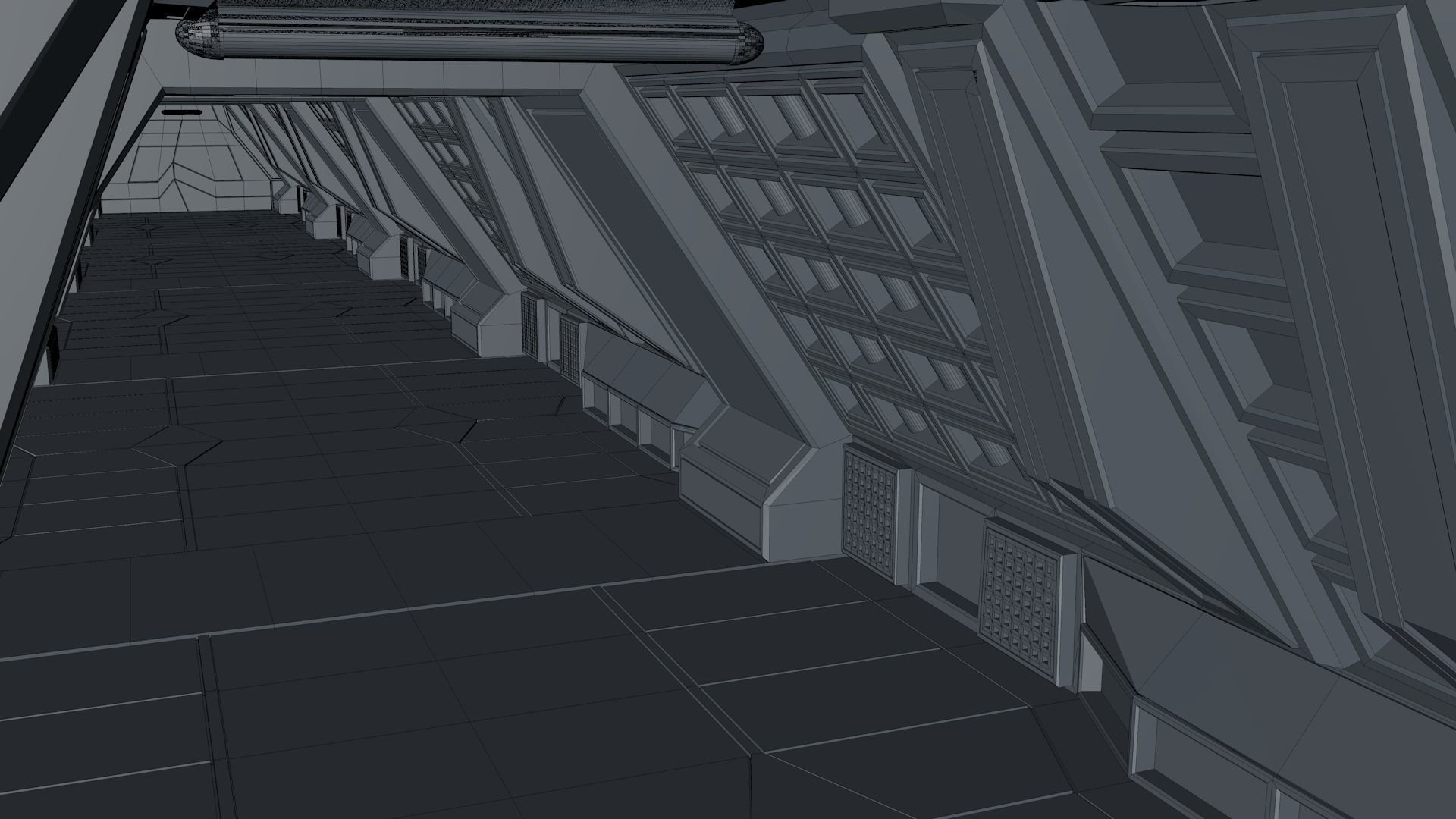 Sci Fi Corridor 3D model_7