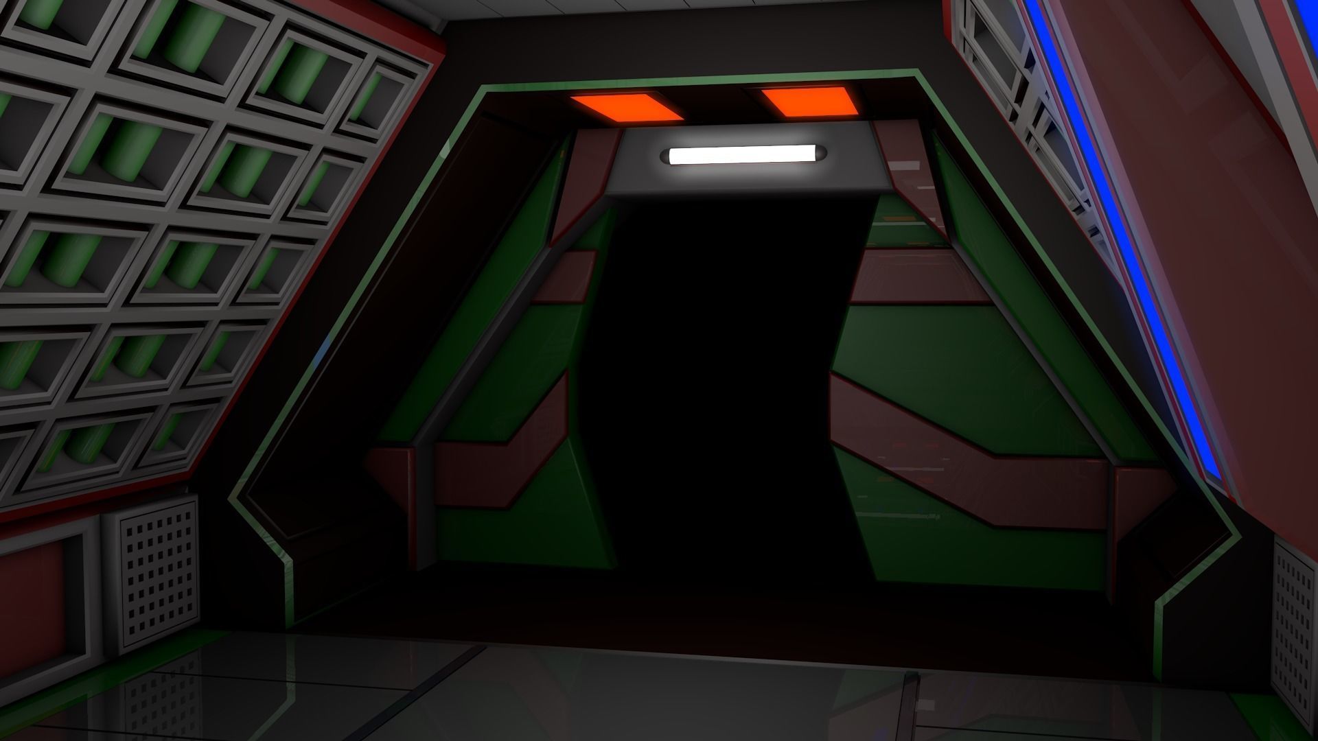 Sci Fi Corridor 3D model_6