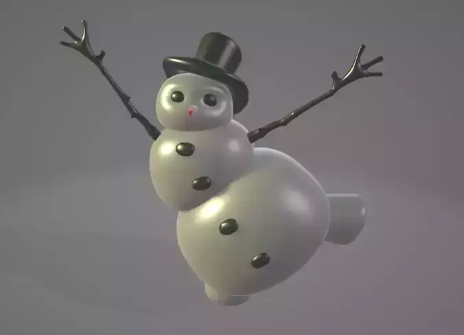 Happy Snowman Toy for 3d print