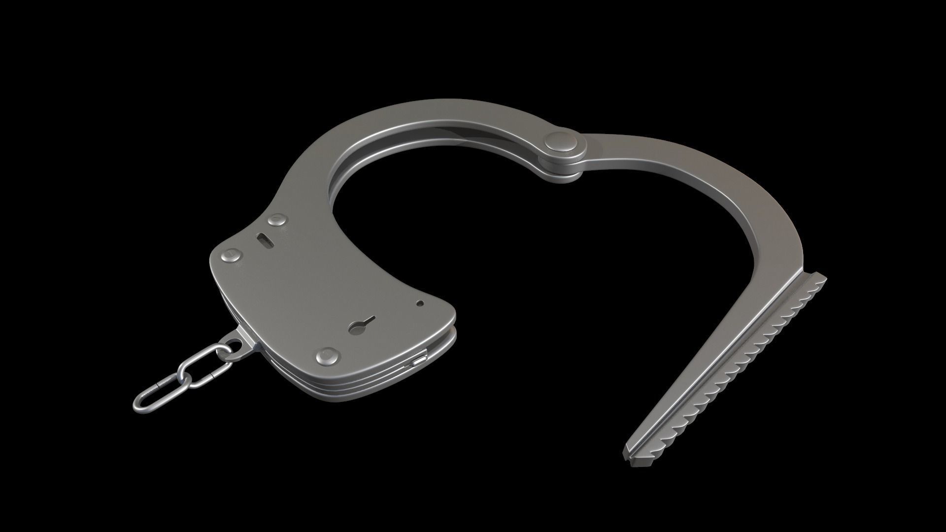 Police Handcuffs PBR model Low-poly 3D model_4