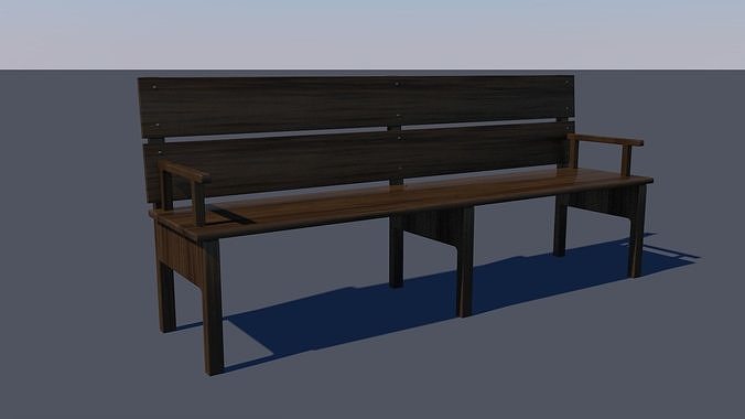 bench Low-poly 3D model