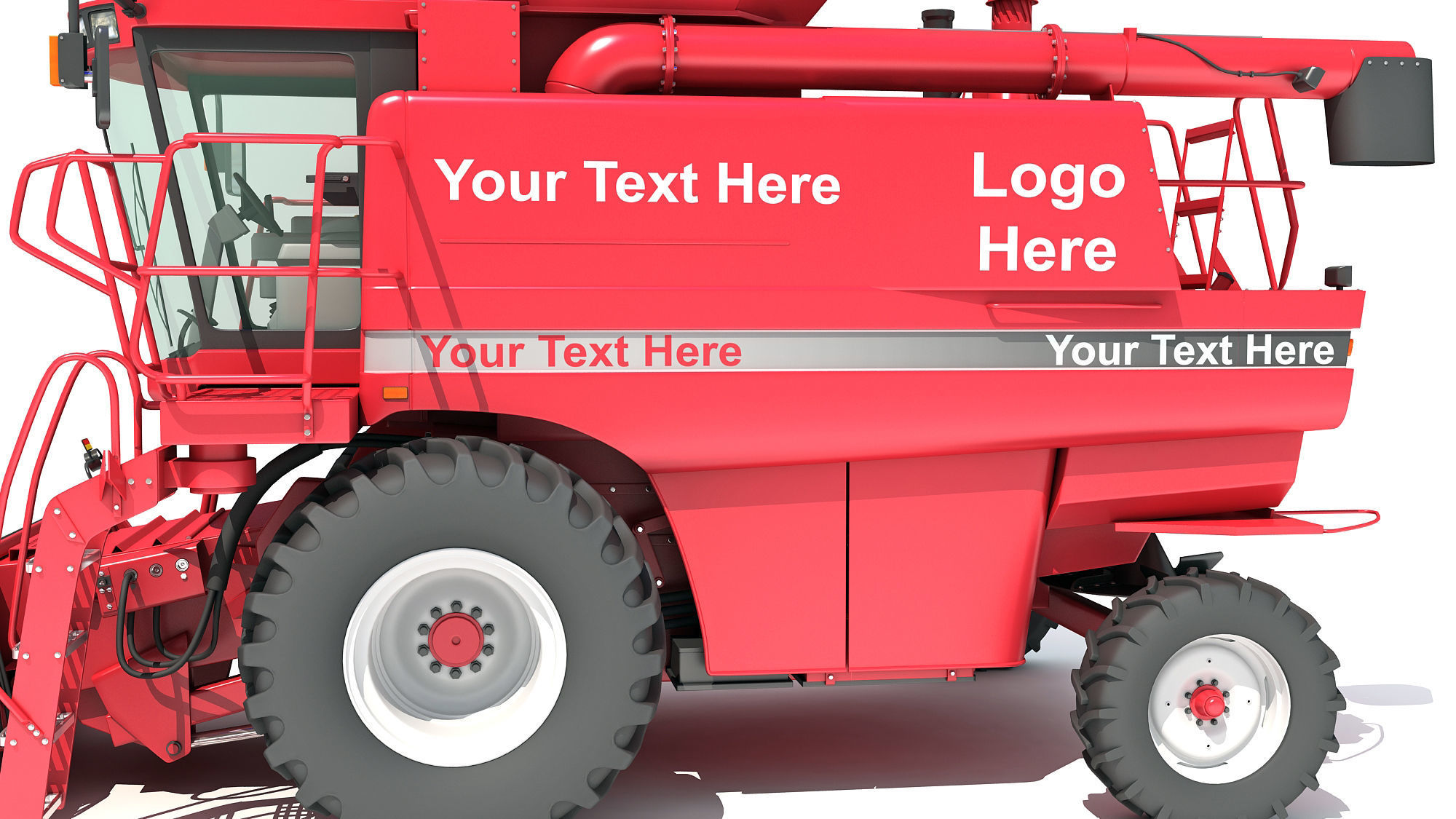 Combine Harvester 3D model_4