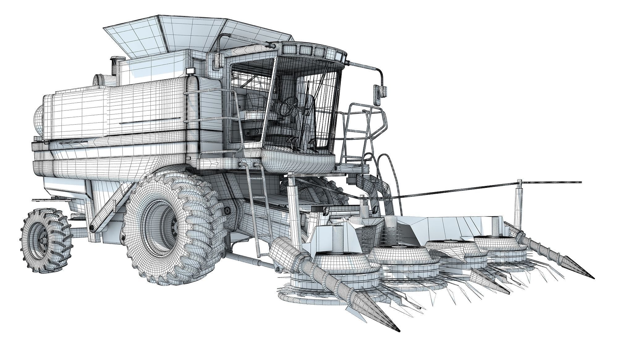 Combine Harvester 3D model_19