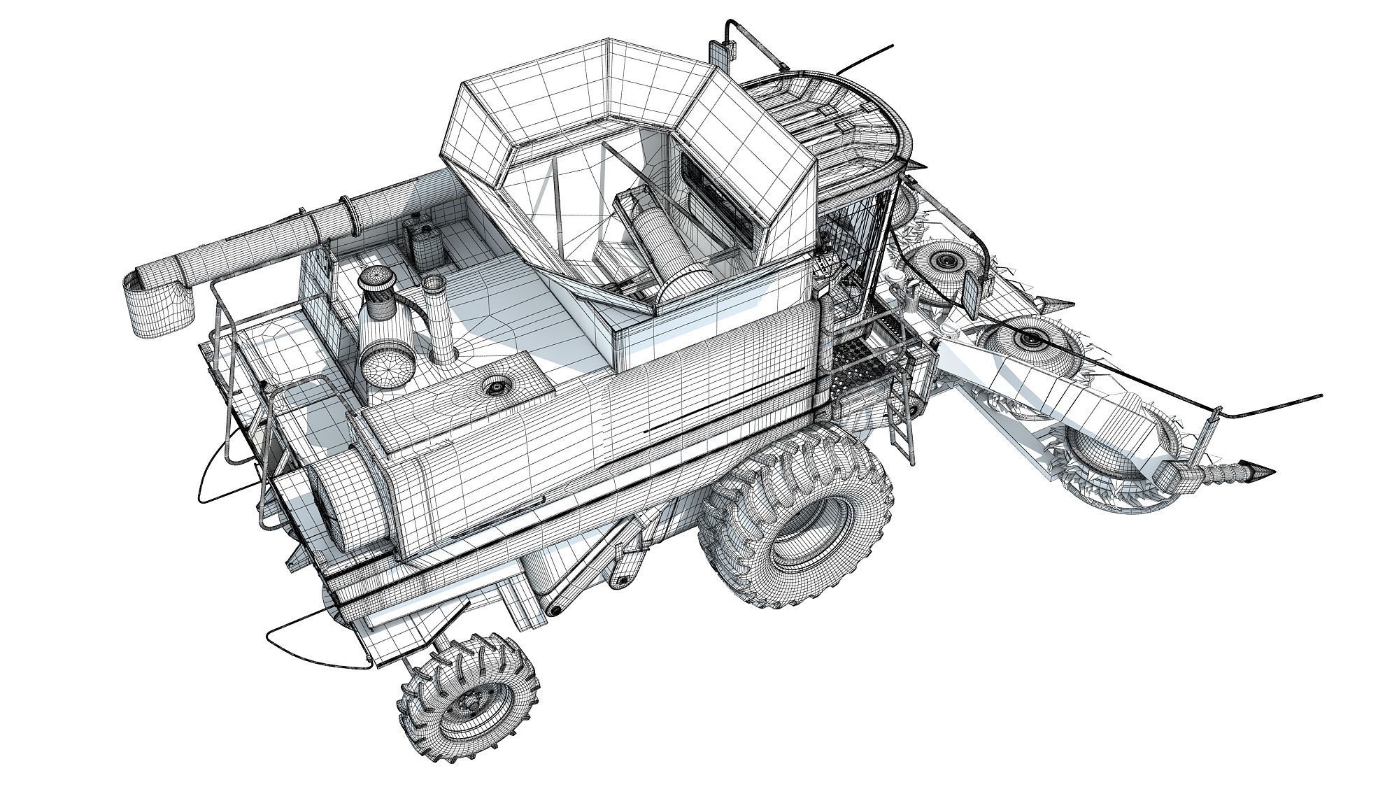 Combine Harvester 3D model_17