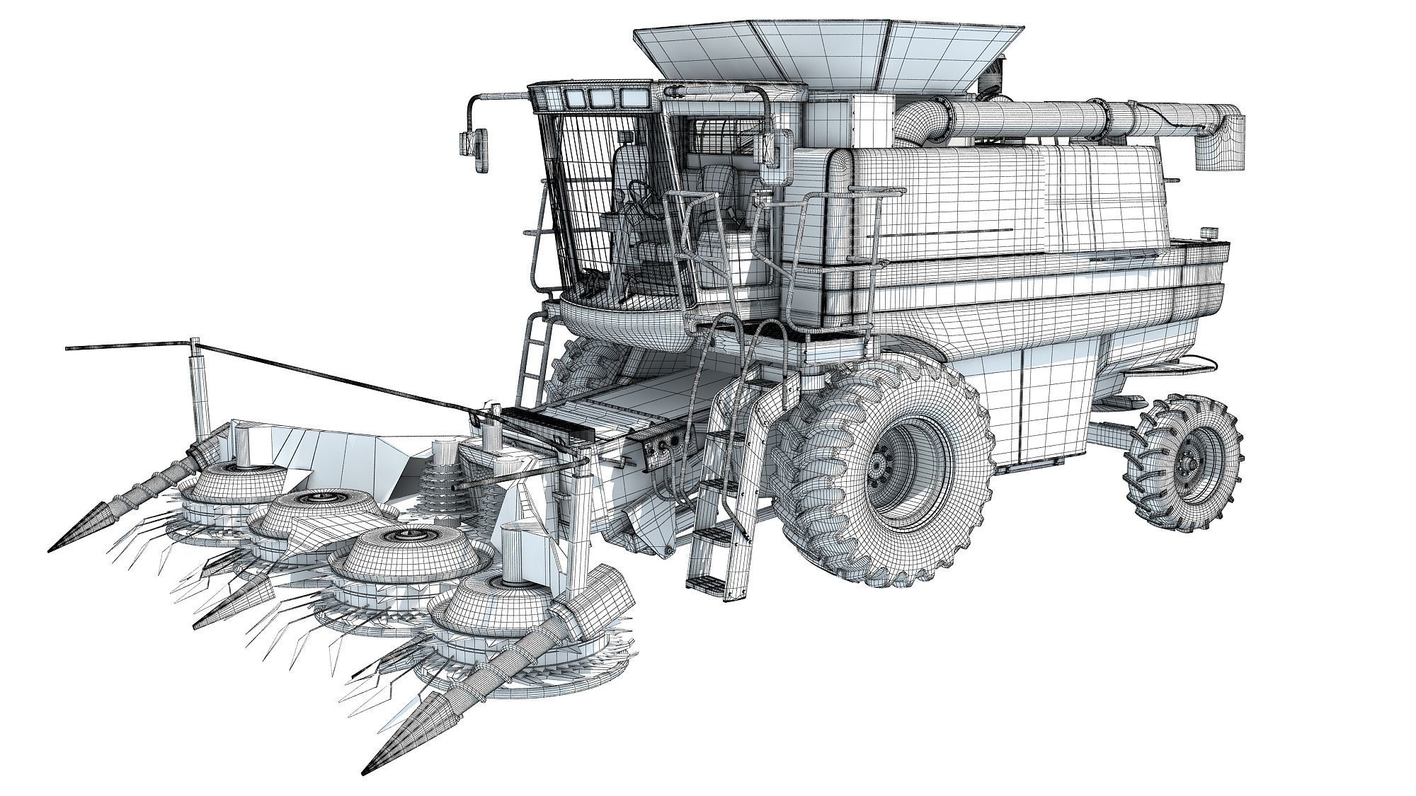 Combine Harvester 3D model_16
