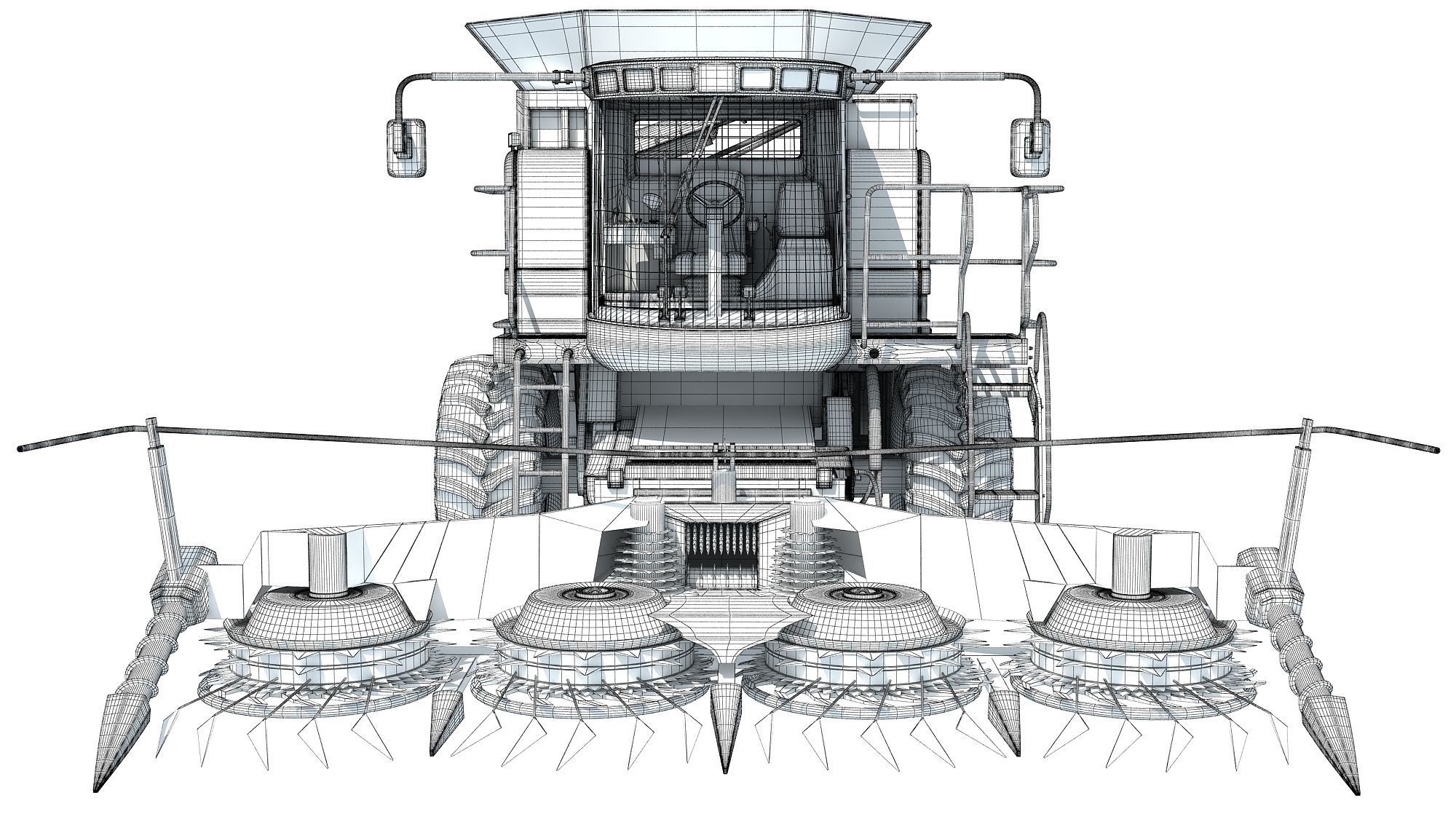 Combine Harvester 3D model_20