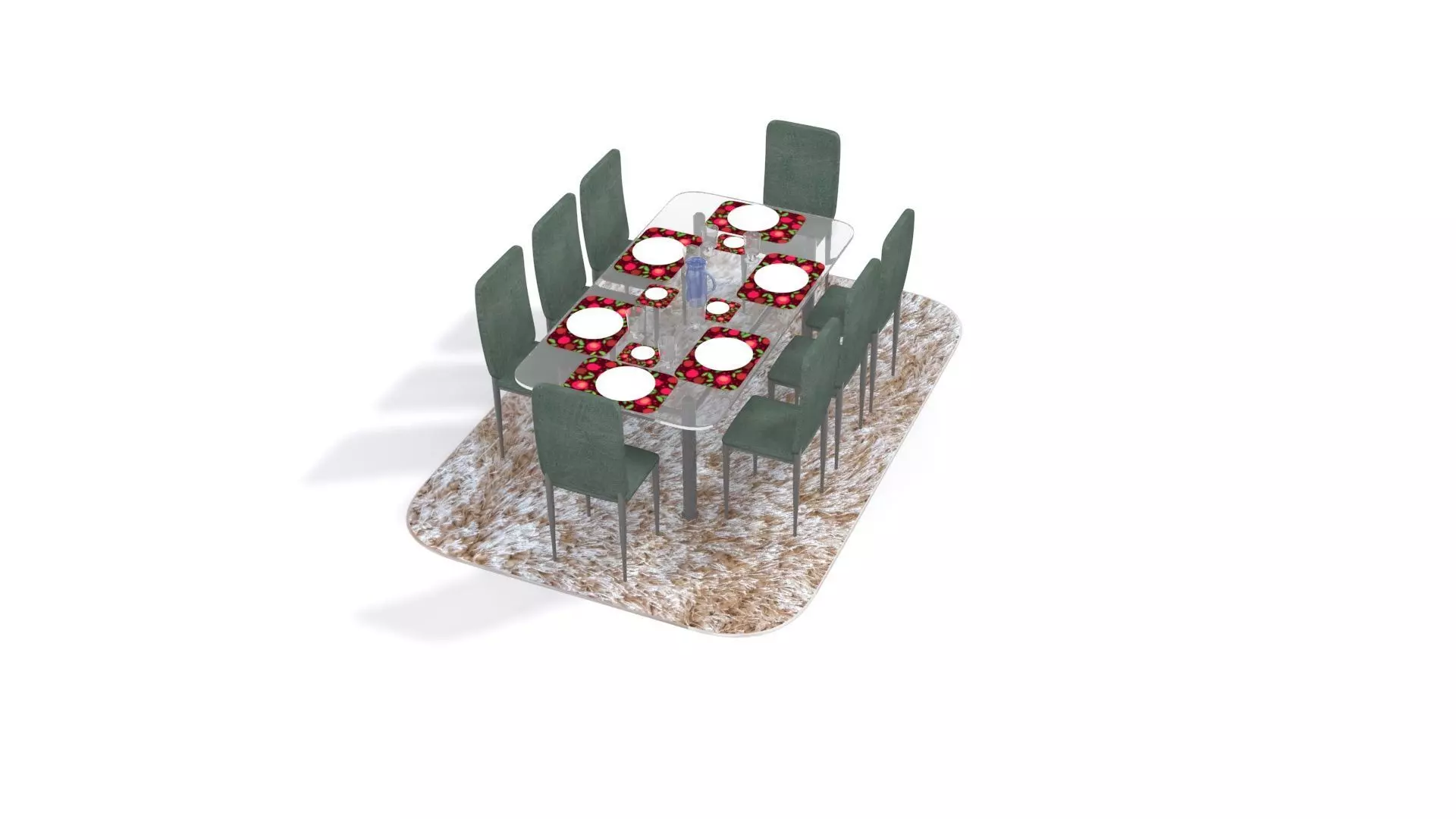 Dining Table Low-poly 3D model