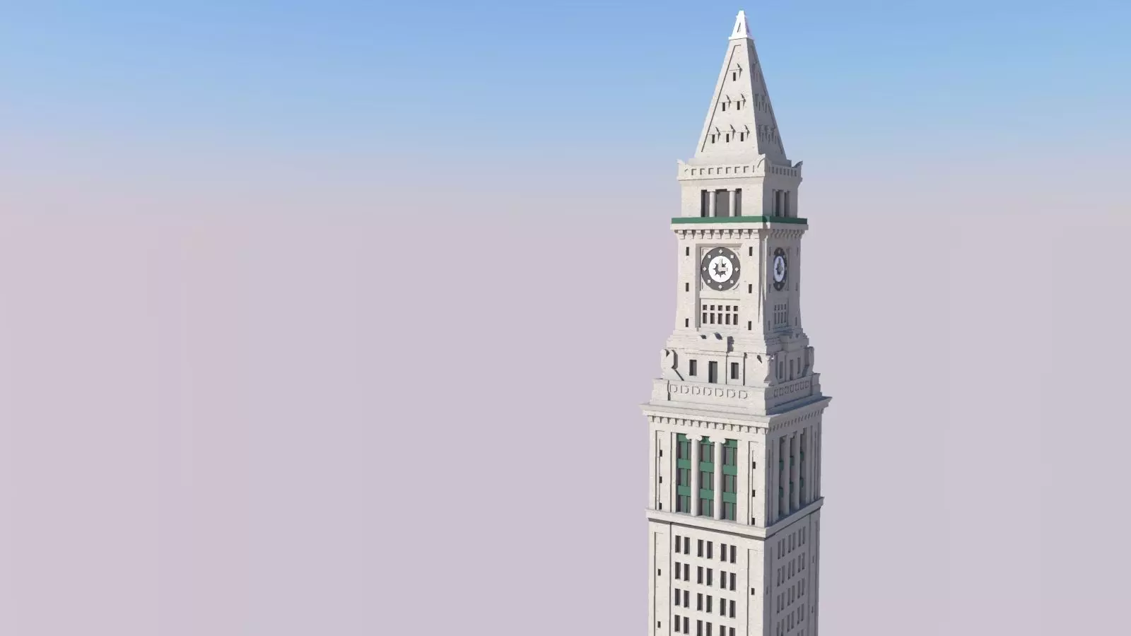 Boston Custom House 3D print model_0