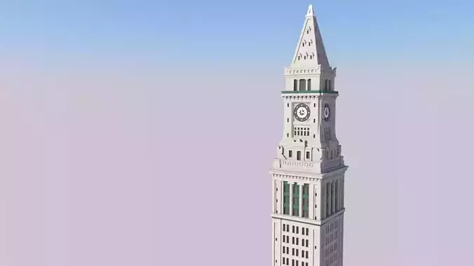 Boston Custom House 3D print model