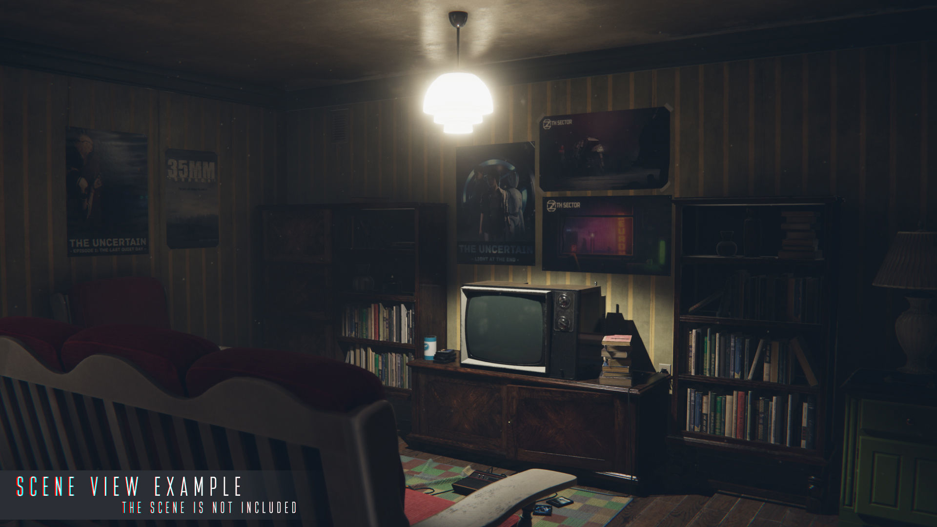 PBR Retro Books Low-poly 3D model_3