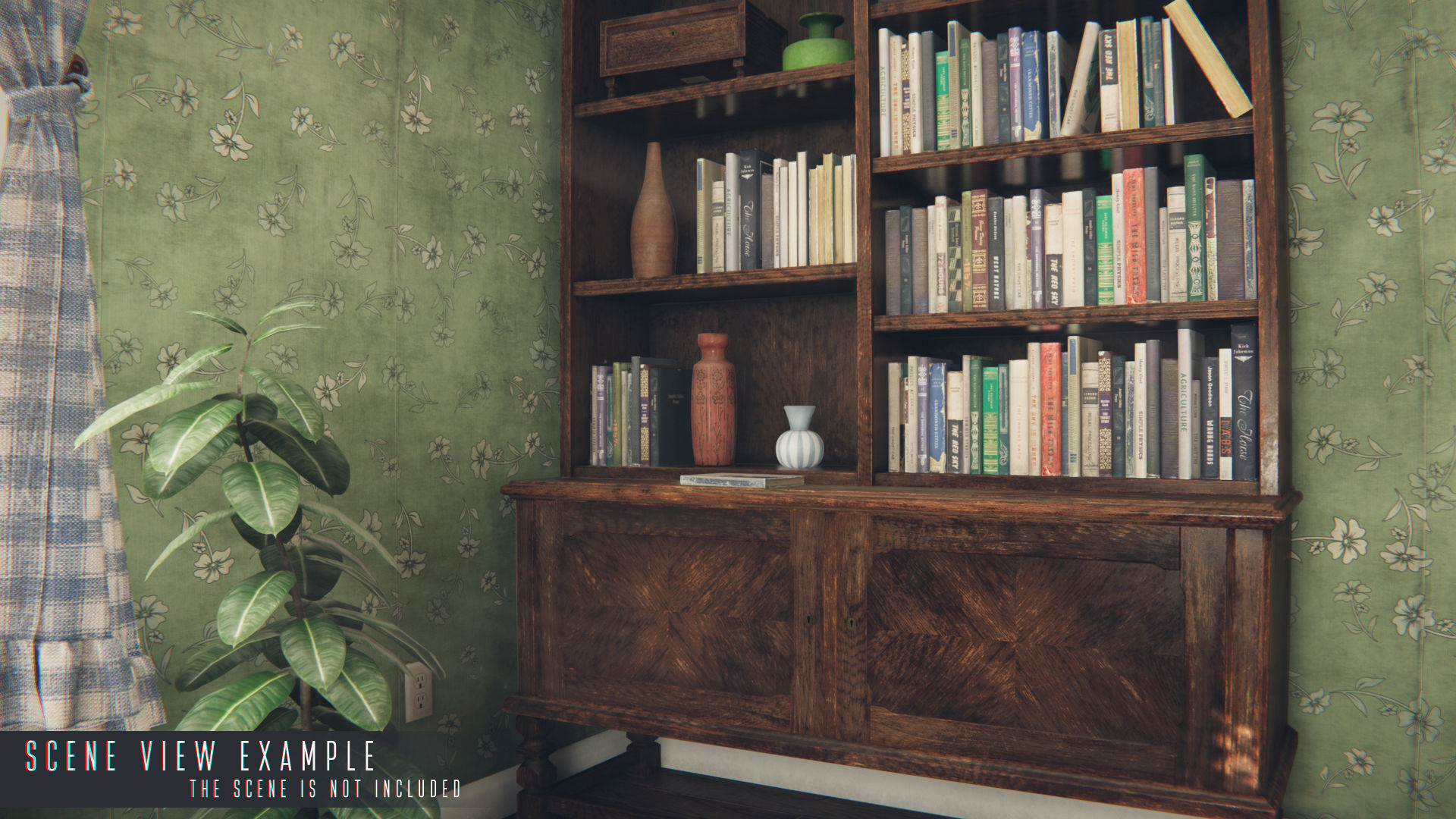 PBR Retro Books Low-poly 3D model_1