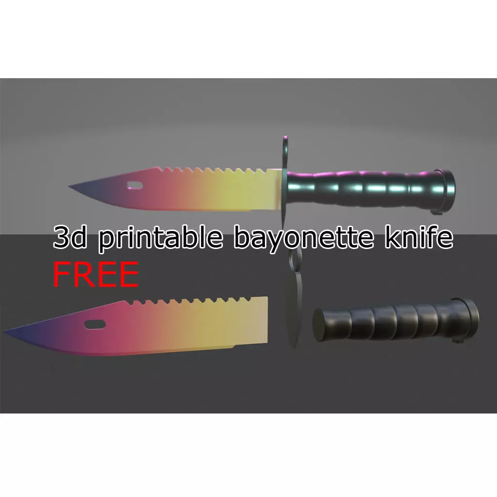 Dummy Bayonette Knife 3D model Free 3D print model