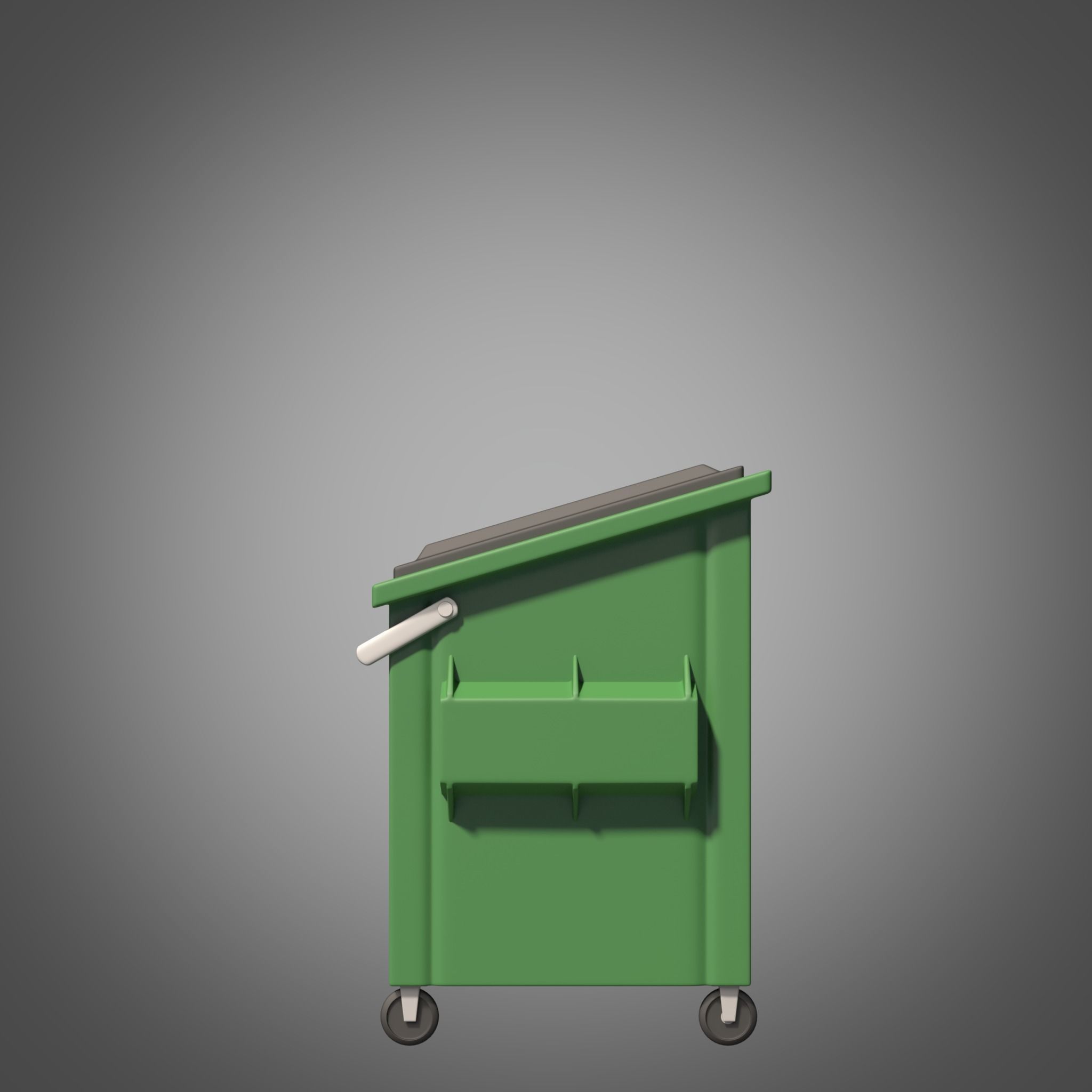 Dumpster 3D Model recycling bin 3D model_2