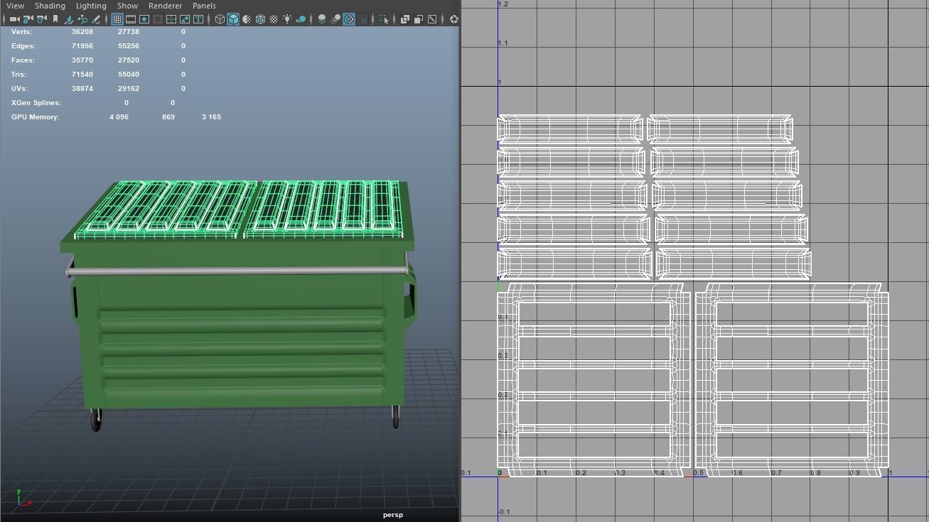 Dumpster 3D Model recycling bin 3D model_13