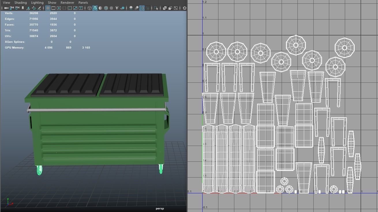 Dumpster 3D Model recycling bin 3D model_16