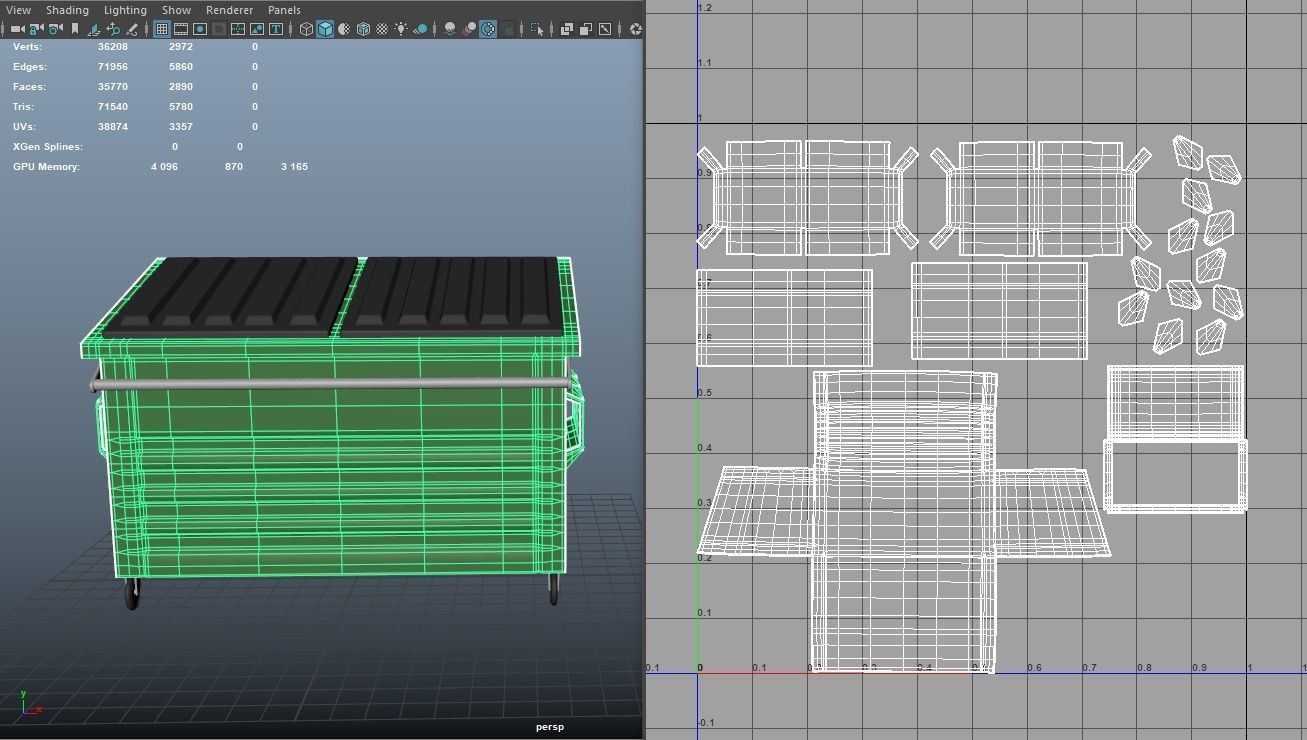 Dumpster 3D Model recycling bin 3D model_14