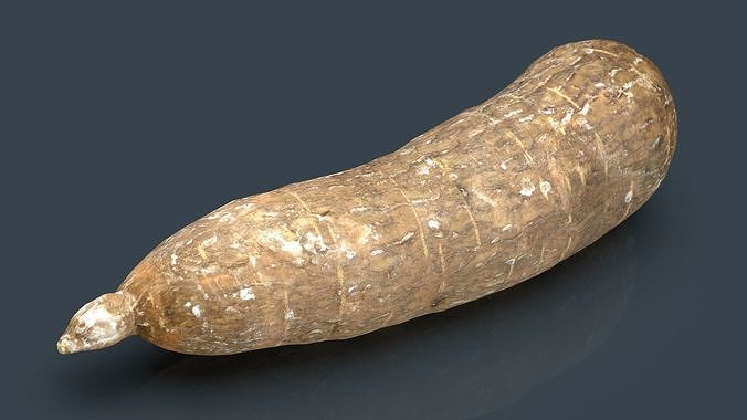 Realistic Yuka root vegetable Low-poly 3D model