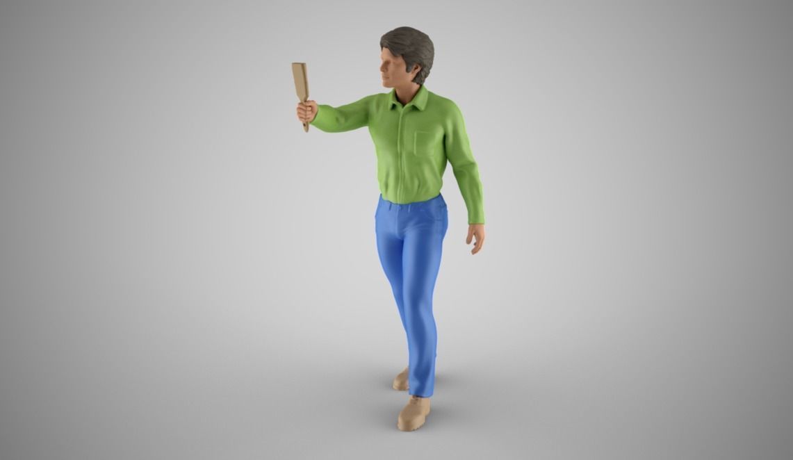 Paint Man 3D model 3D printable CGTrader