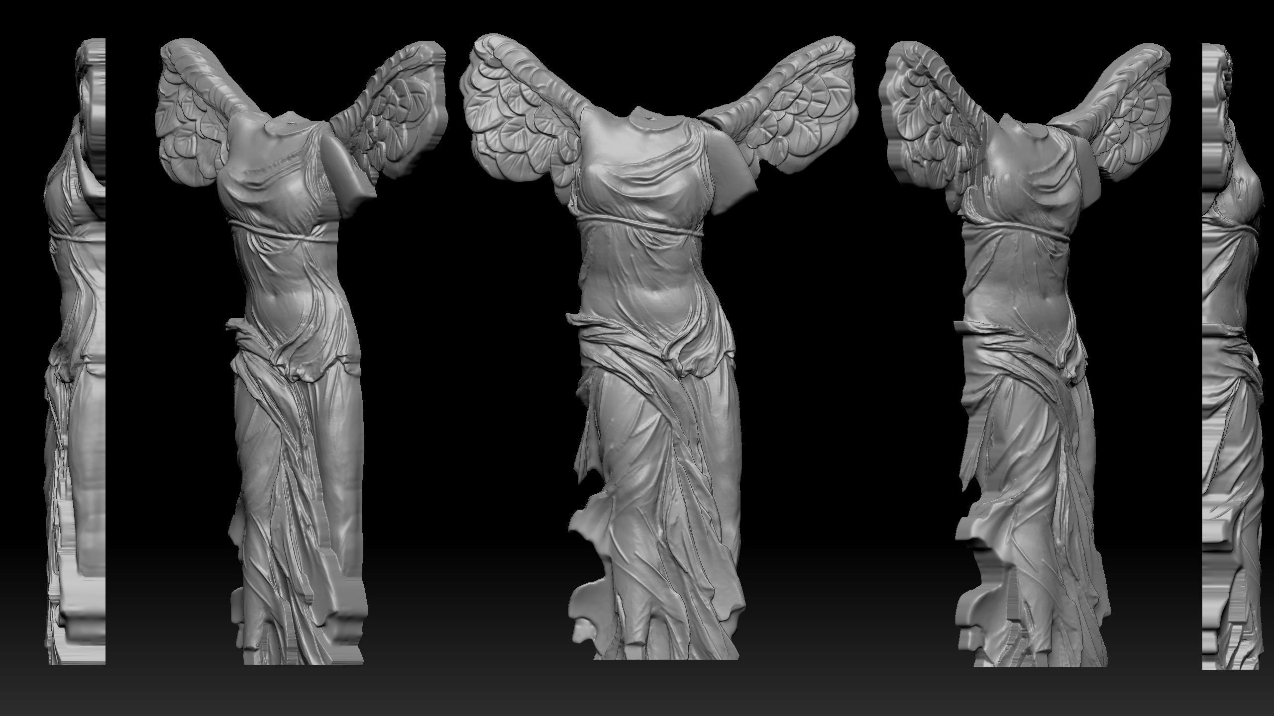 Victrory of Samothrace 3D print model_1