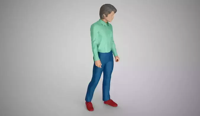 Man Looking Down From High 3D print model