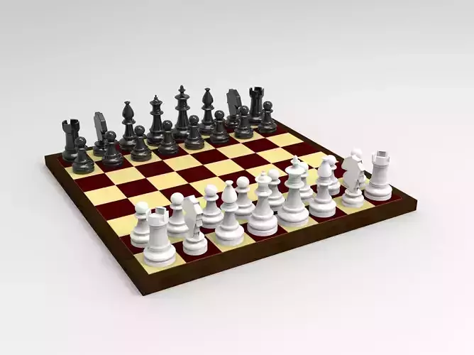 Chess board 3D model