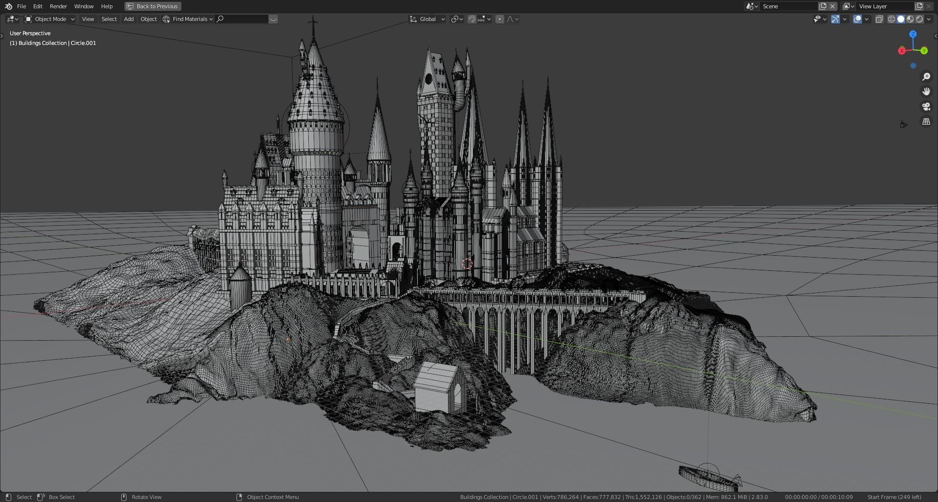 Hogwarts 3d Model Low-poly 3D model_8