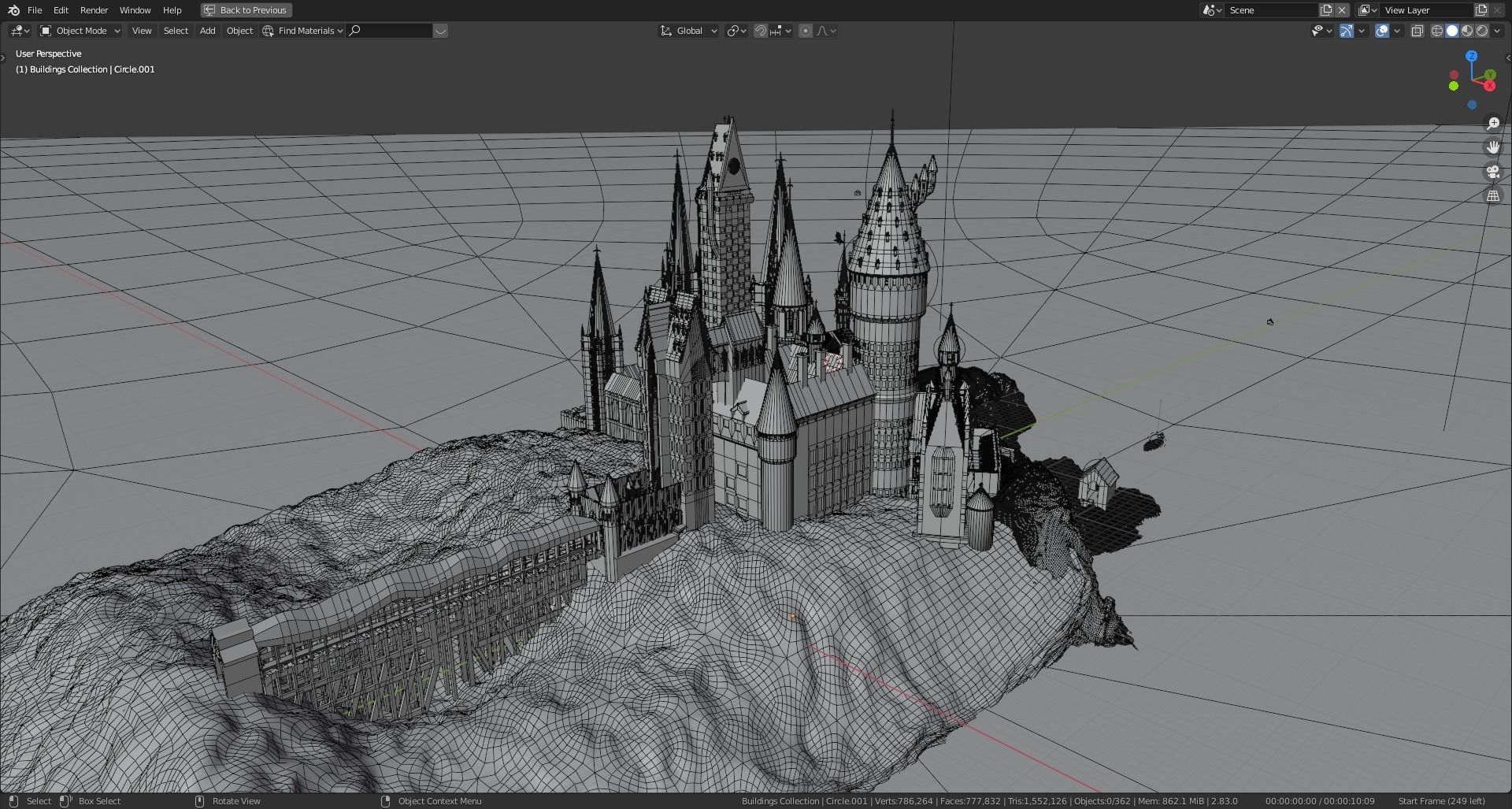 Hogwarts 3d Model Low-poly 3D model_12