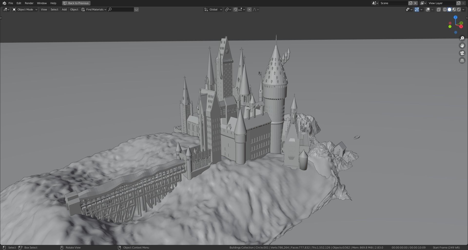Hogwarts 3d Model Low-poly 3D model_13