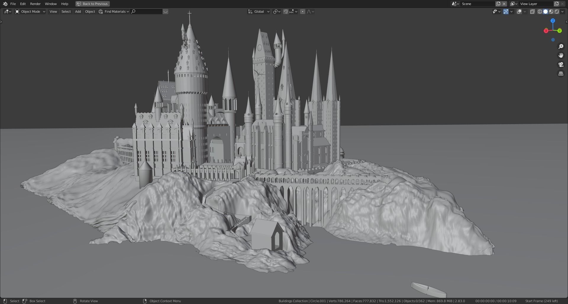 Hogwarts 3d Model Low-poly 3D model_9