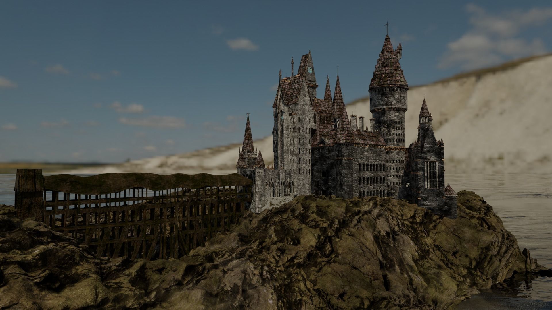 Hogwarts 3d Model Low-poly 3D model_5