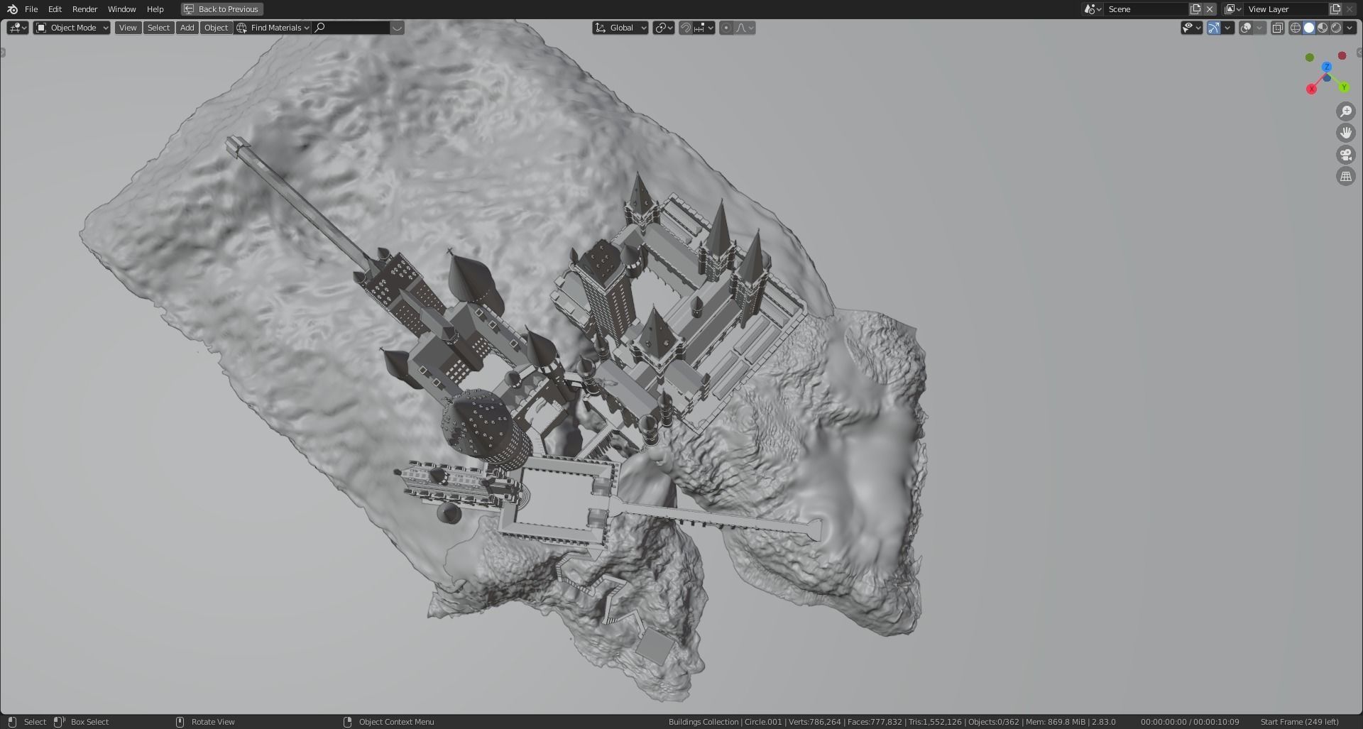 Hogwarts 3d Model Low-poly 3D model_16