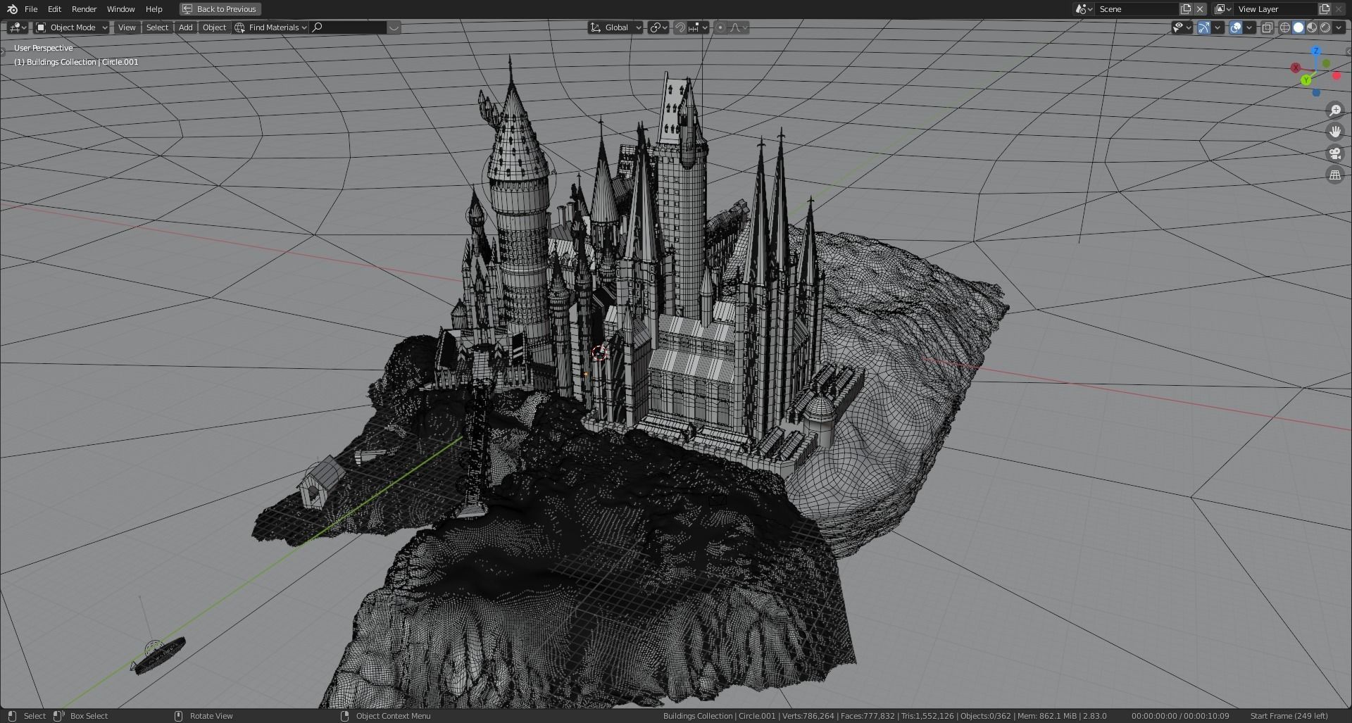 Hogwarts 3d Model Low-poly 3D model_10