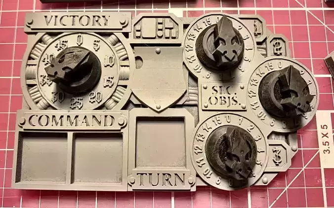 Giant Mecha Knights Warhammer themed game tracker 3D print model