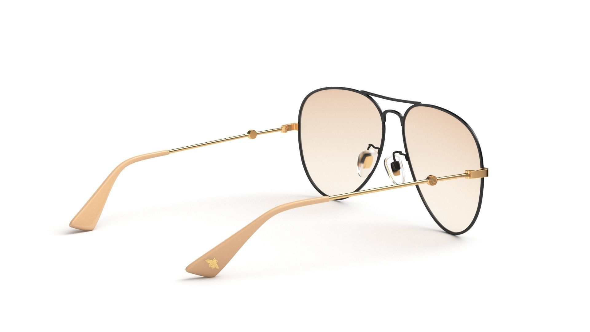 Aviator Sunglasses 3D model_7
