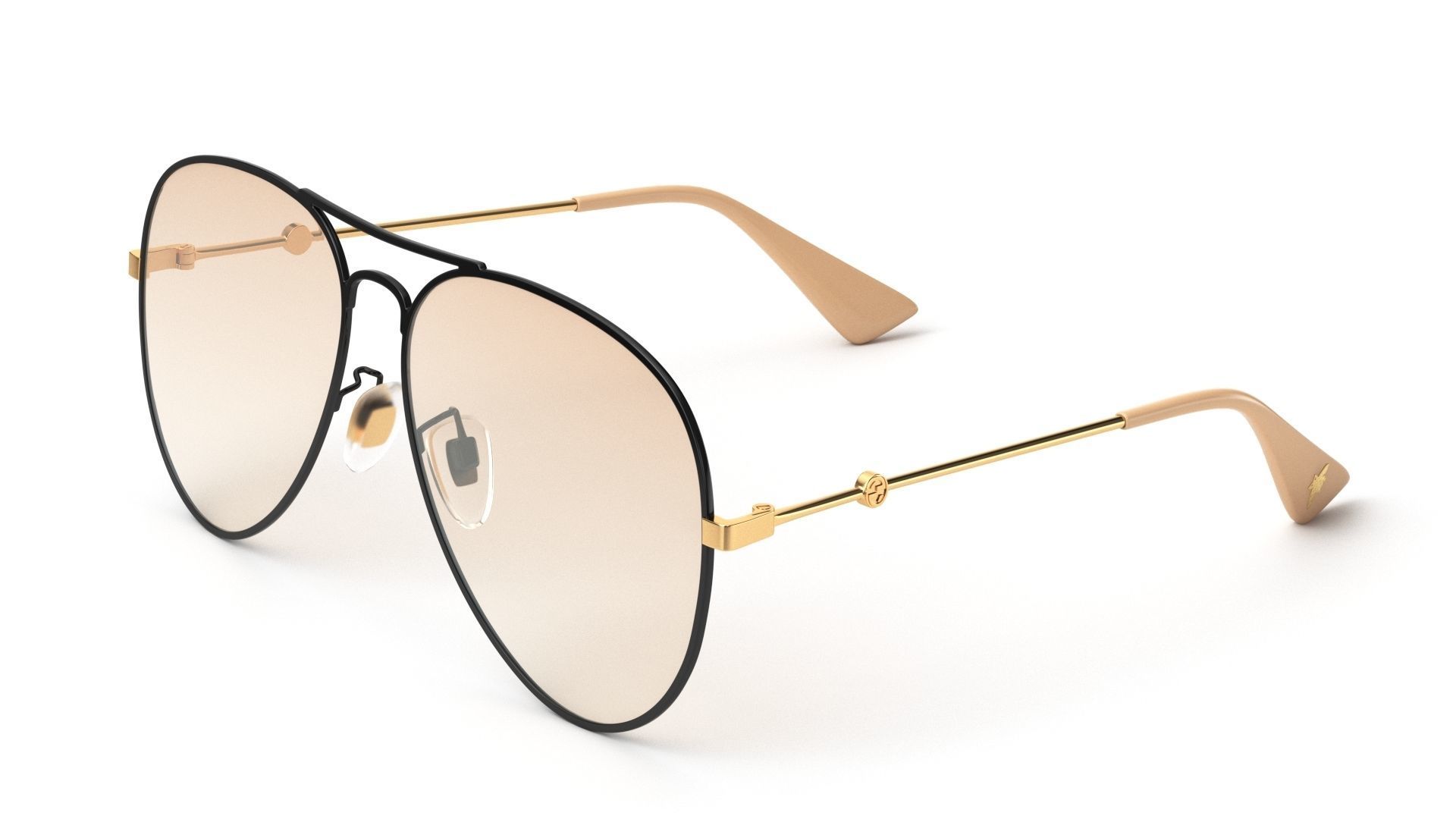 Aviator Sunglasses 3D model_9