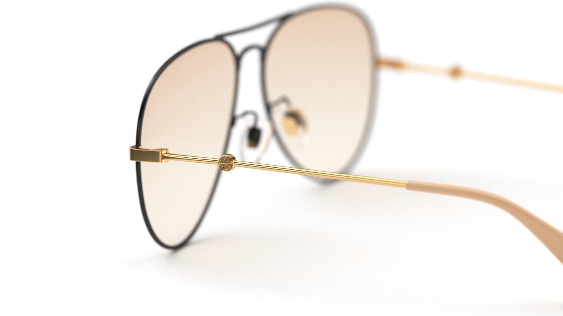 Aviator Sunglasses 3D model_11