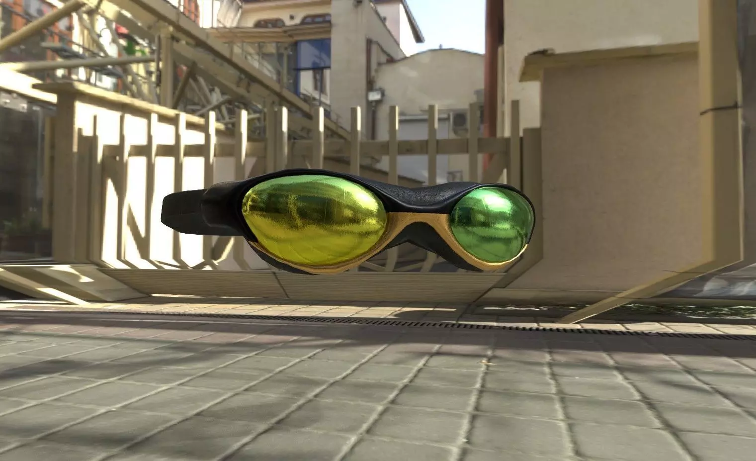 Deluxe Swimming Goggles Free low-poly 3D model