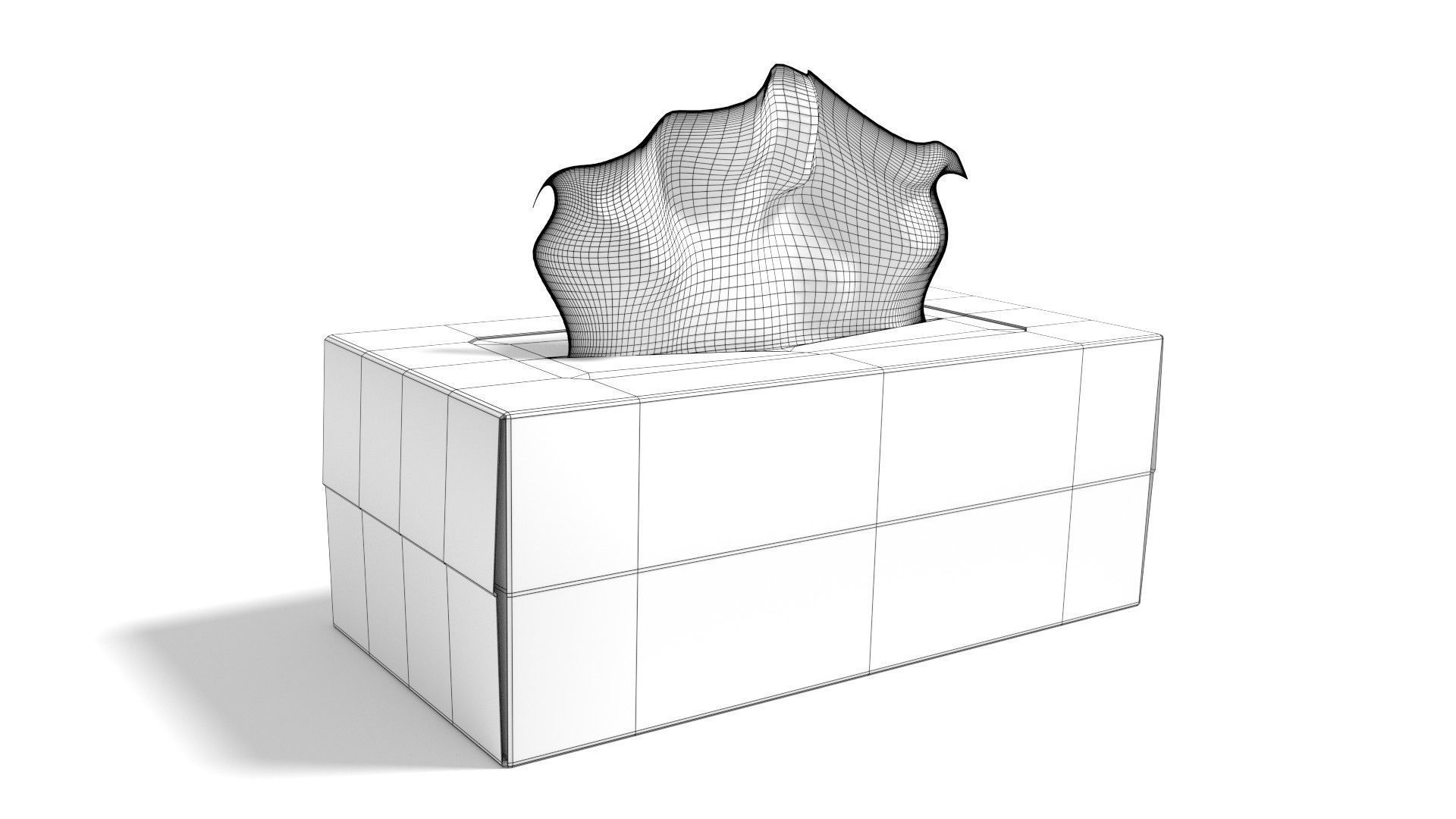 Generic Tissue Box 3D model_1