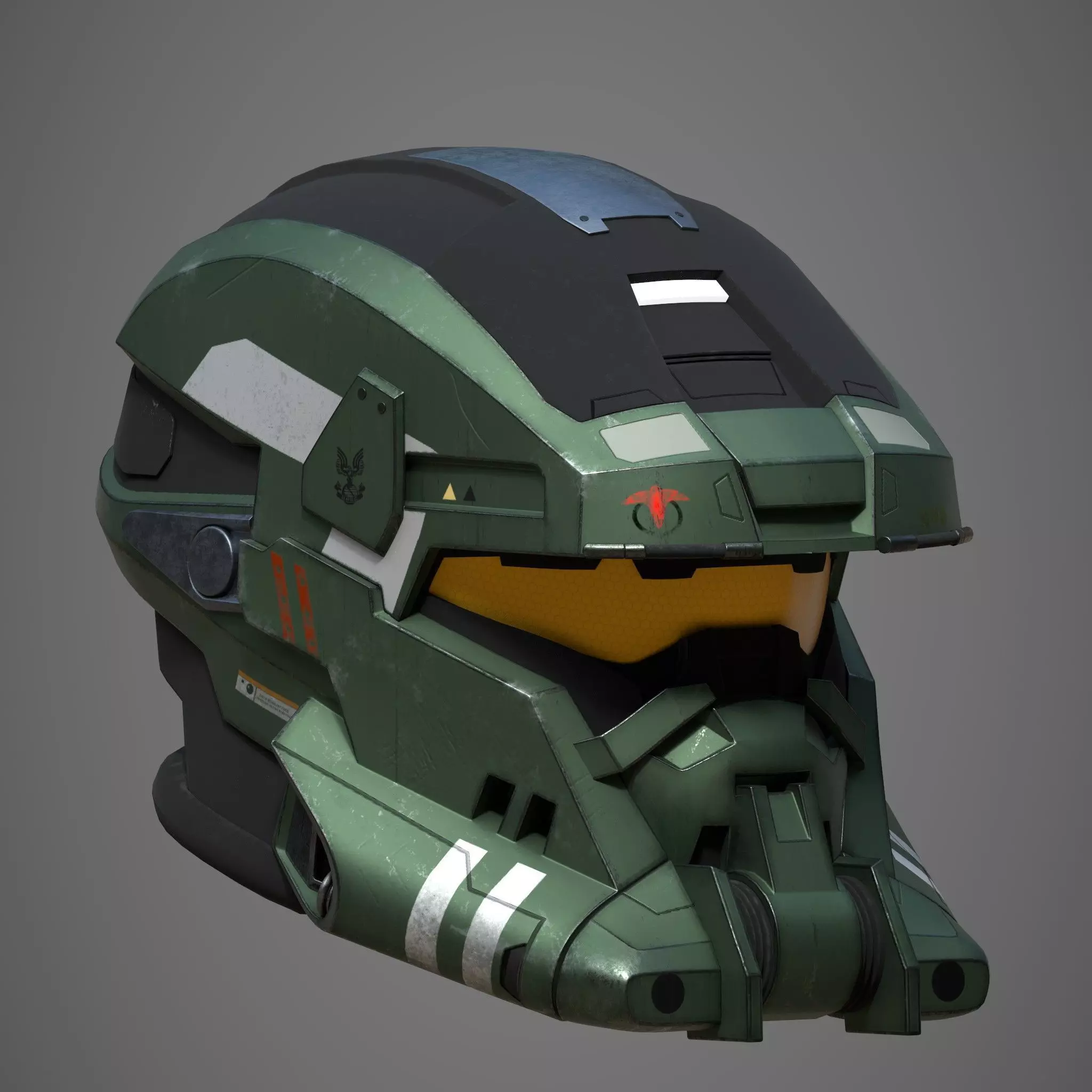 Mech Helmet Low-poly 3D model