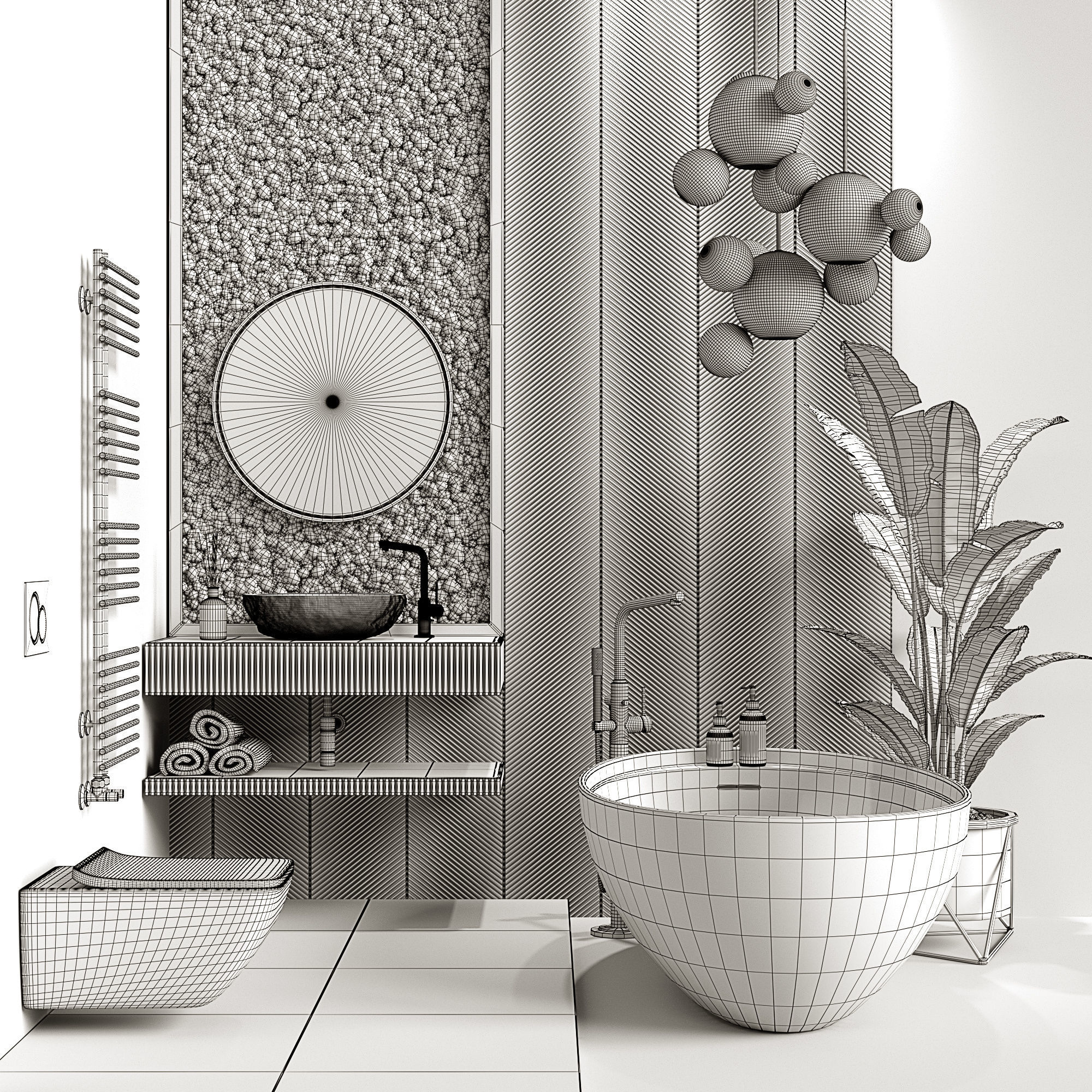 Bathroom Set 2 3D model_4
