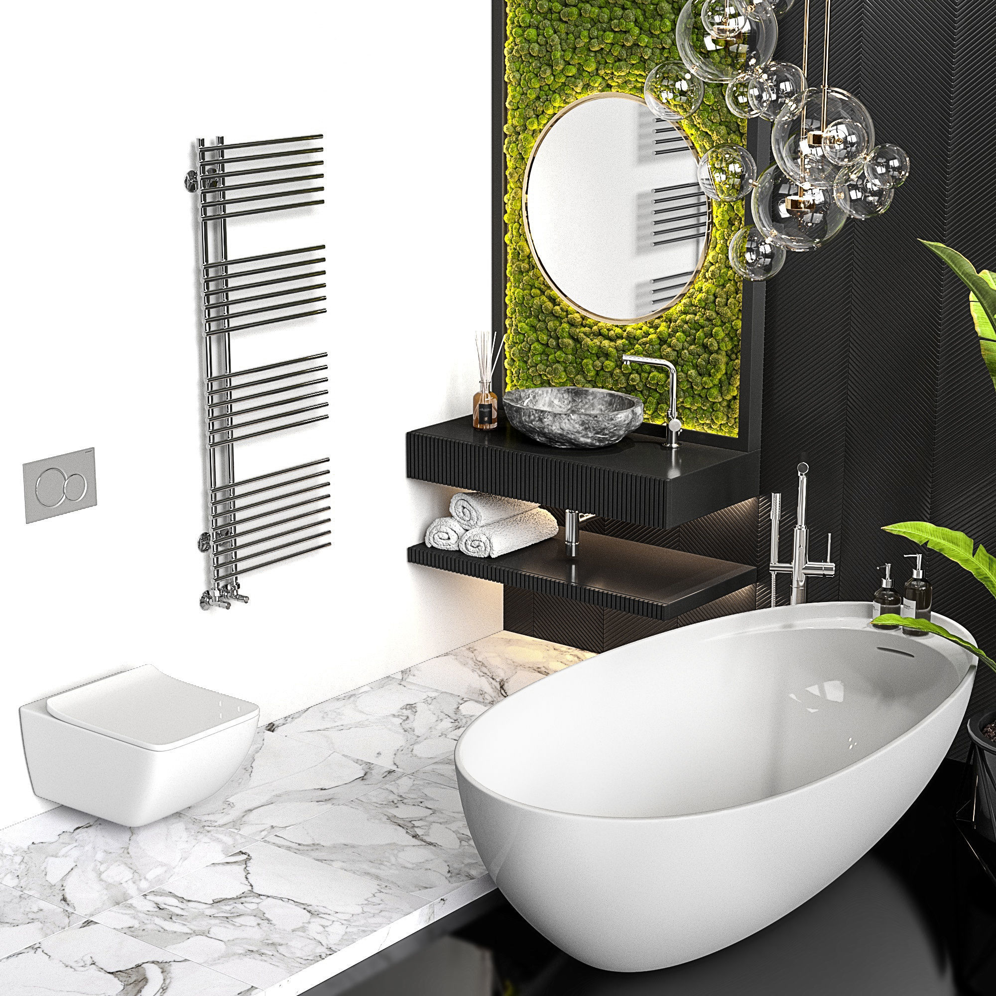 Bathroom Set 2 3D model_2