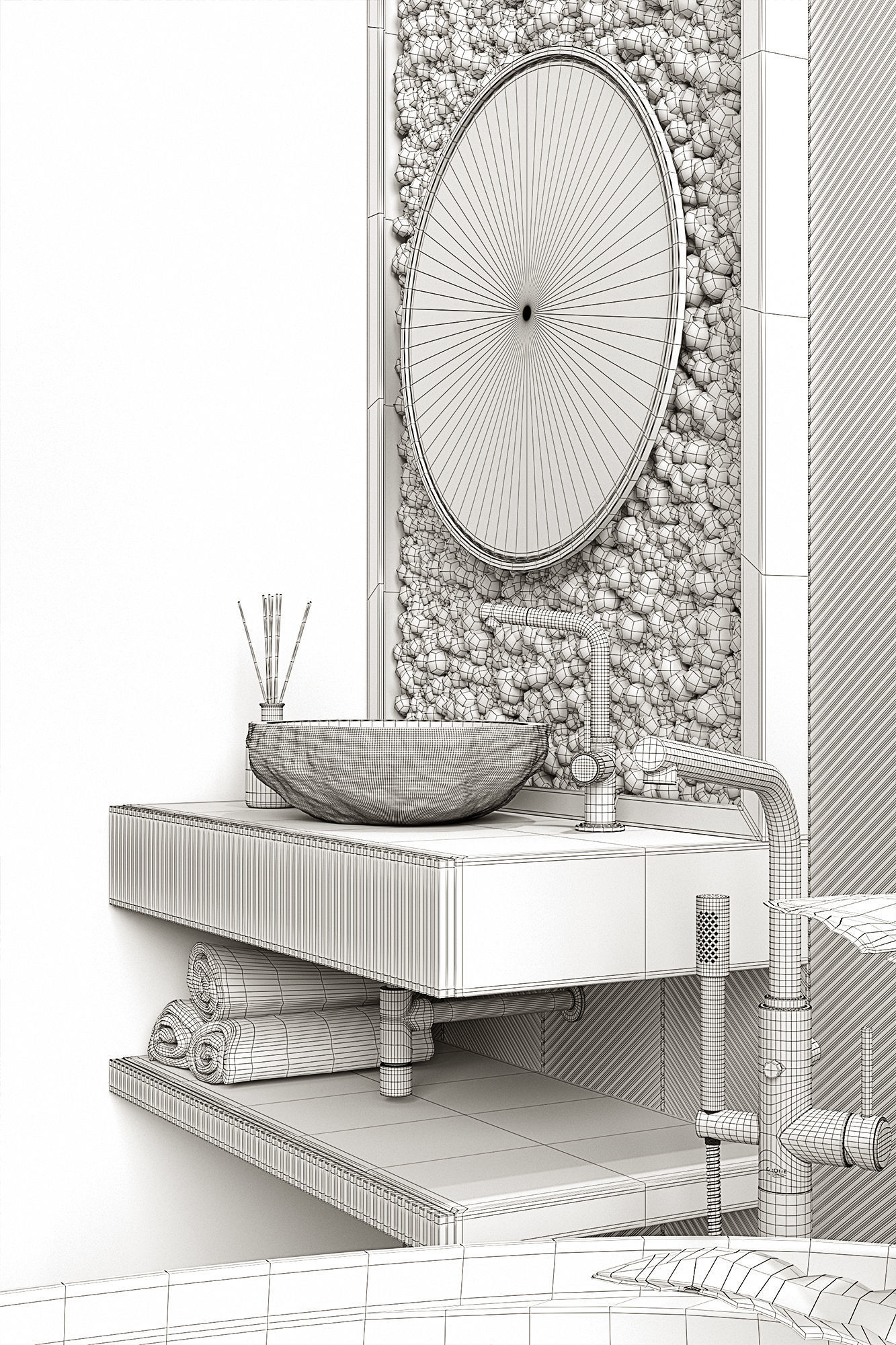 Bathroom Set 2 3D model_6