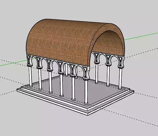 Moorish arched corridor